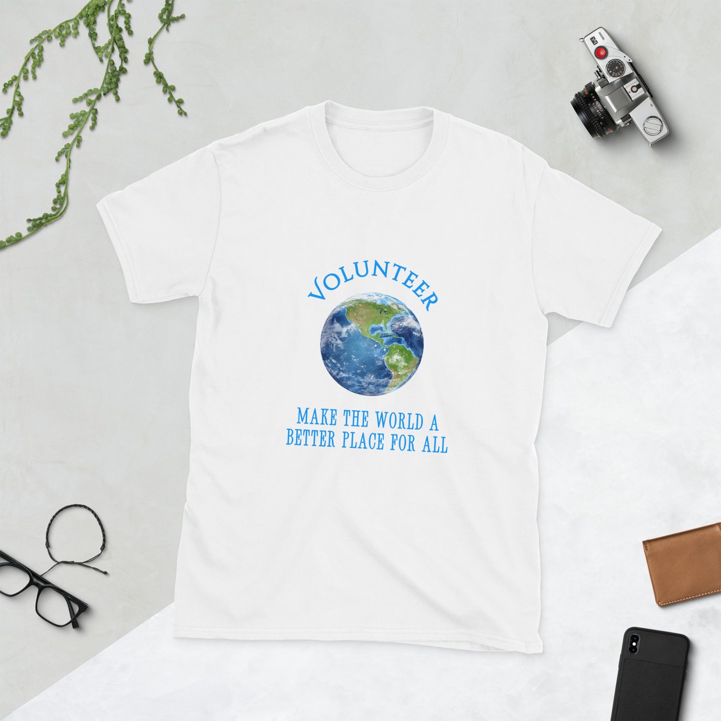 Volunteer Make the World a Better Place for All Unisex Tee by EraofInk