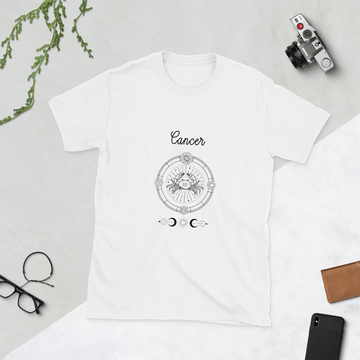 Cancer Astrological Zodiac Birth Chart Unisex Tee by EraofInk