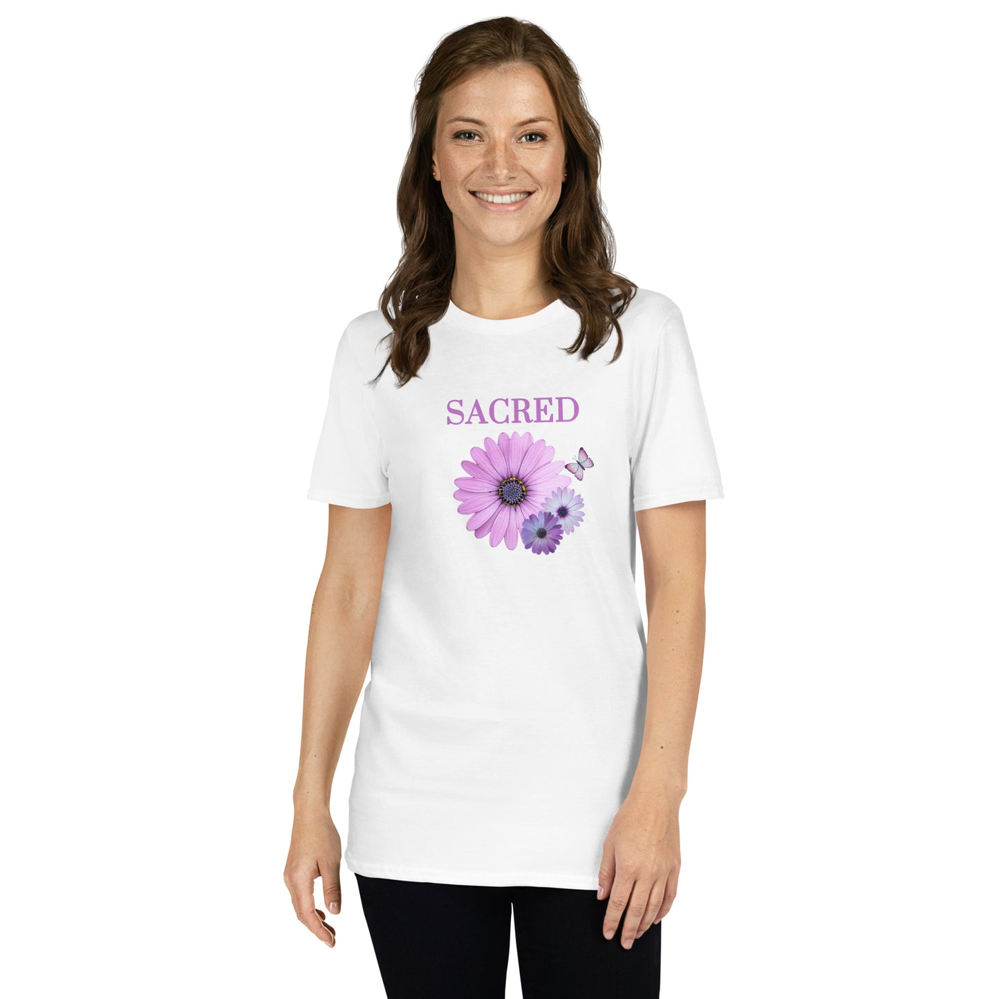 Sacred Floral Design Unisex Tee by EraofInk