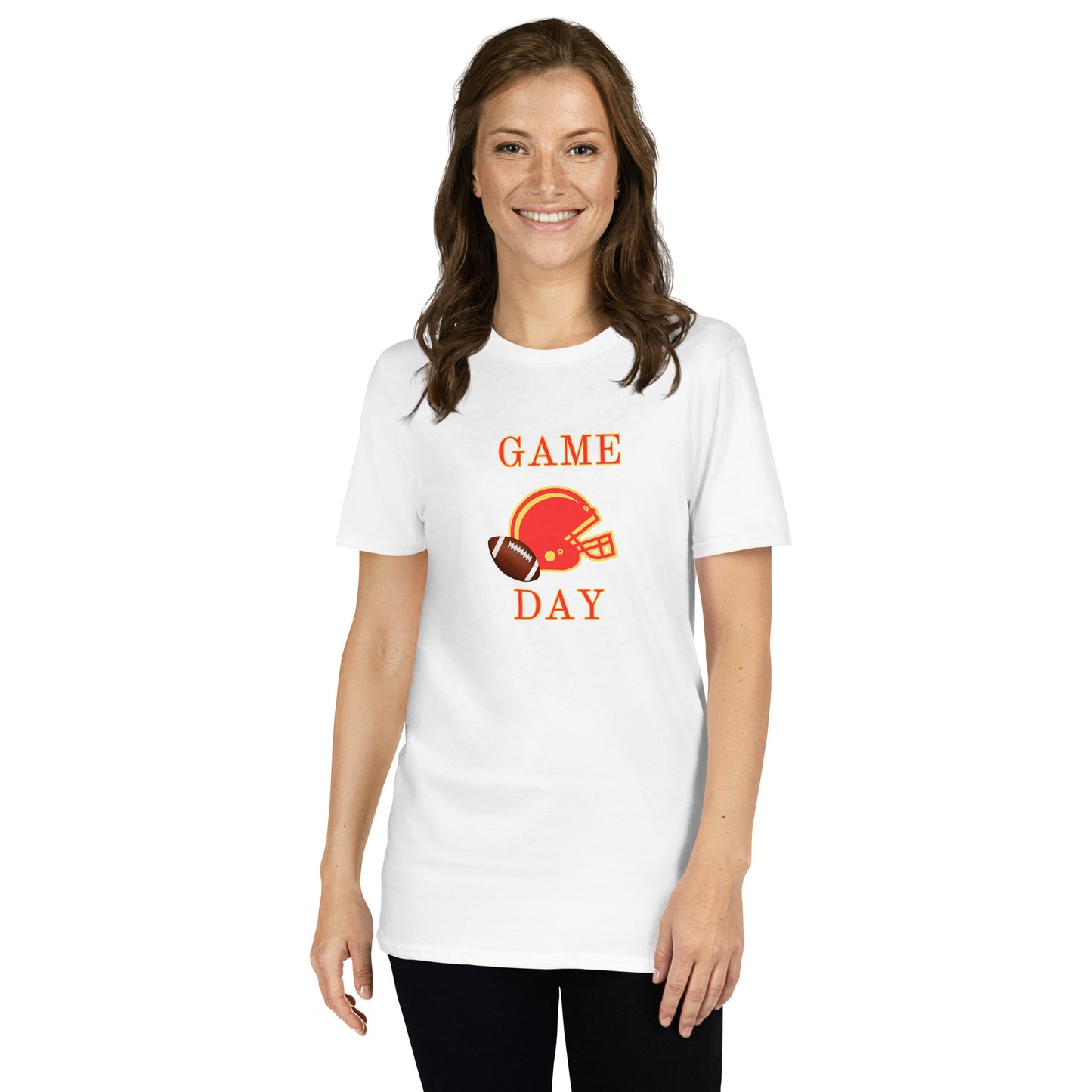 Football Game Day Red & Gold Unisex Tee by EraofInk
