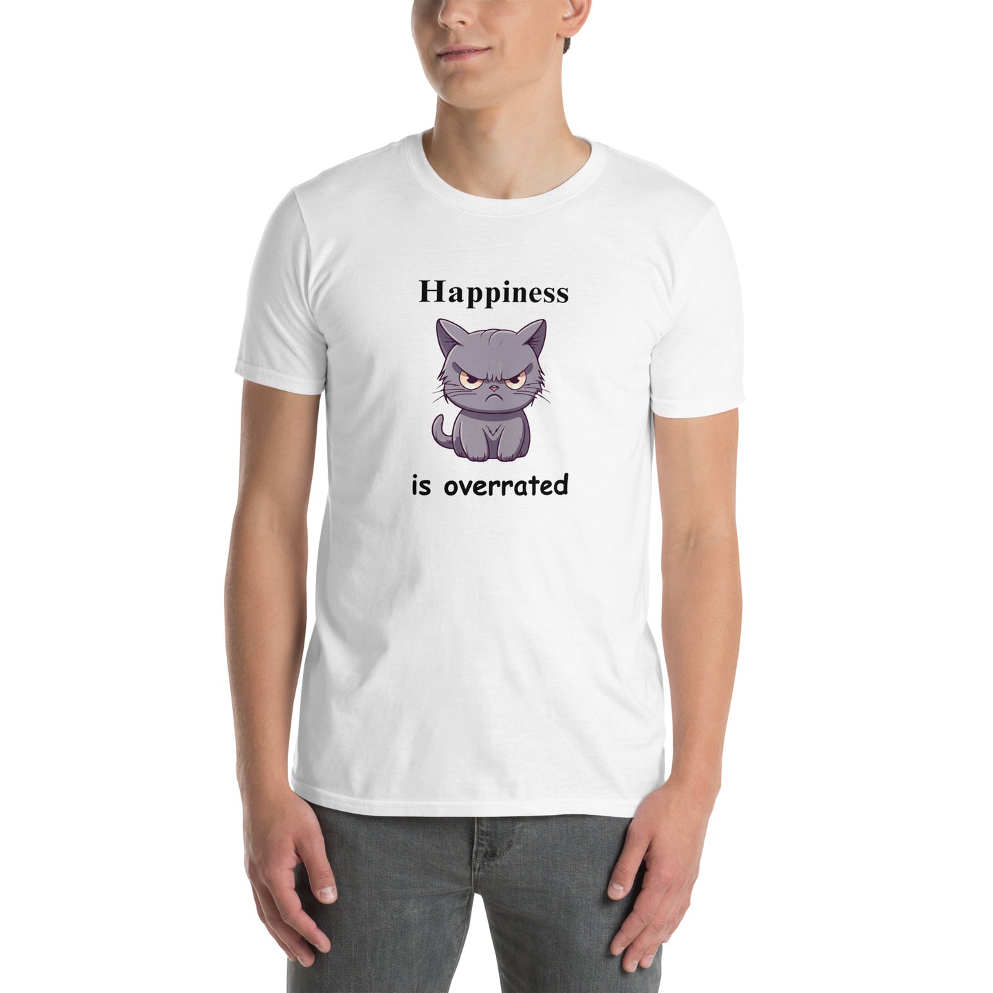 Happiness is Overrated Unisex Tee by EraofInk