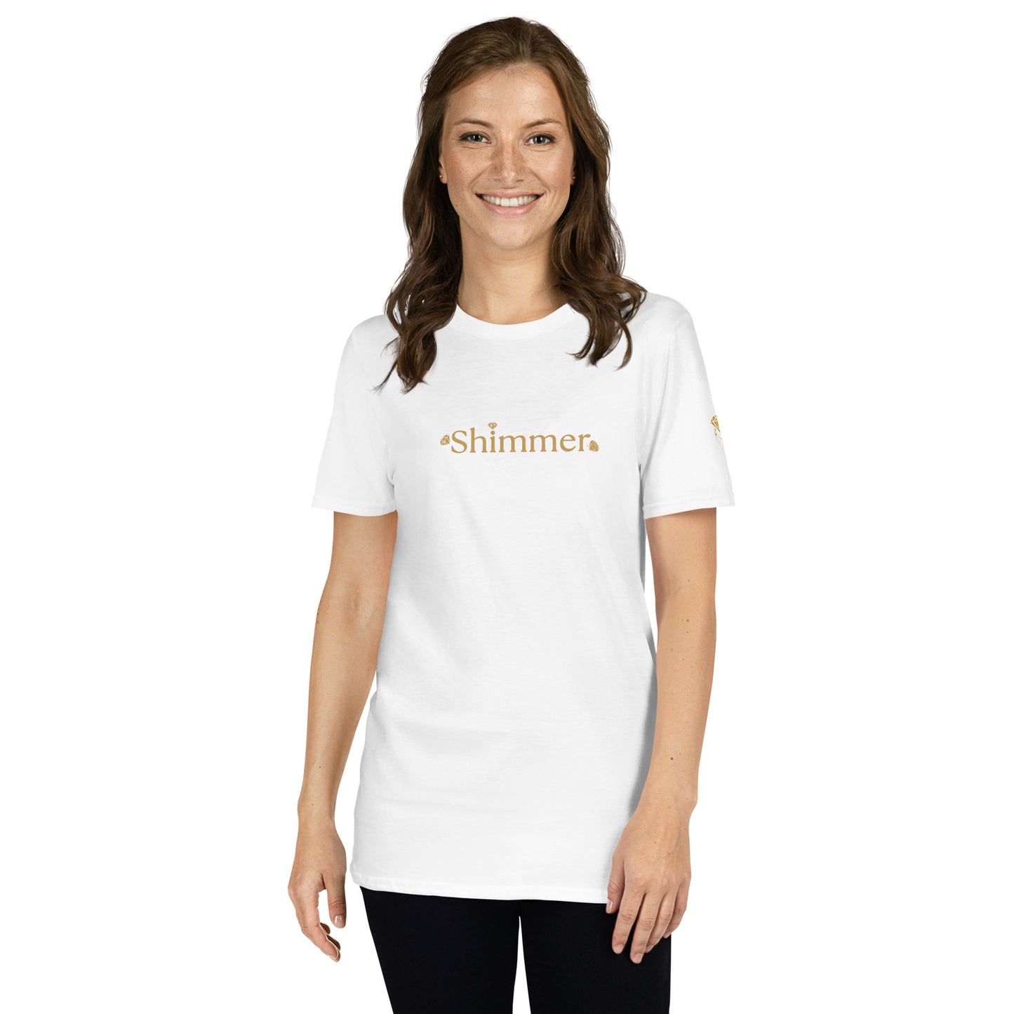 MUST SEE Shimmer with Design on Back Trendy Design Unisex Tee by EraofInk