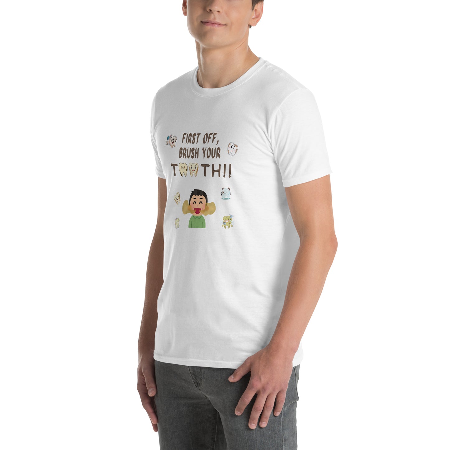 First Off, Brush Your Teeth Unisex Tee by EraofInk by RecreatingKrista