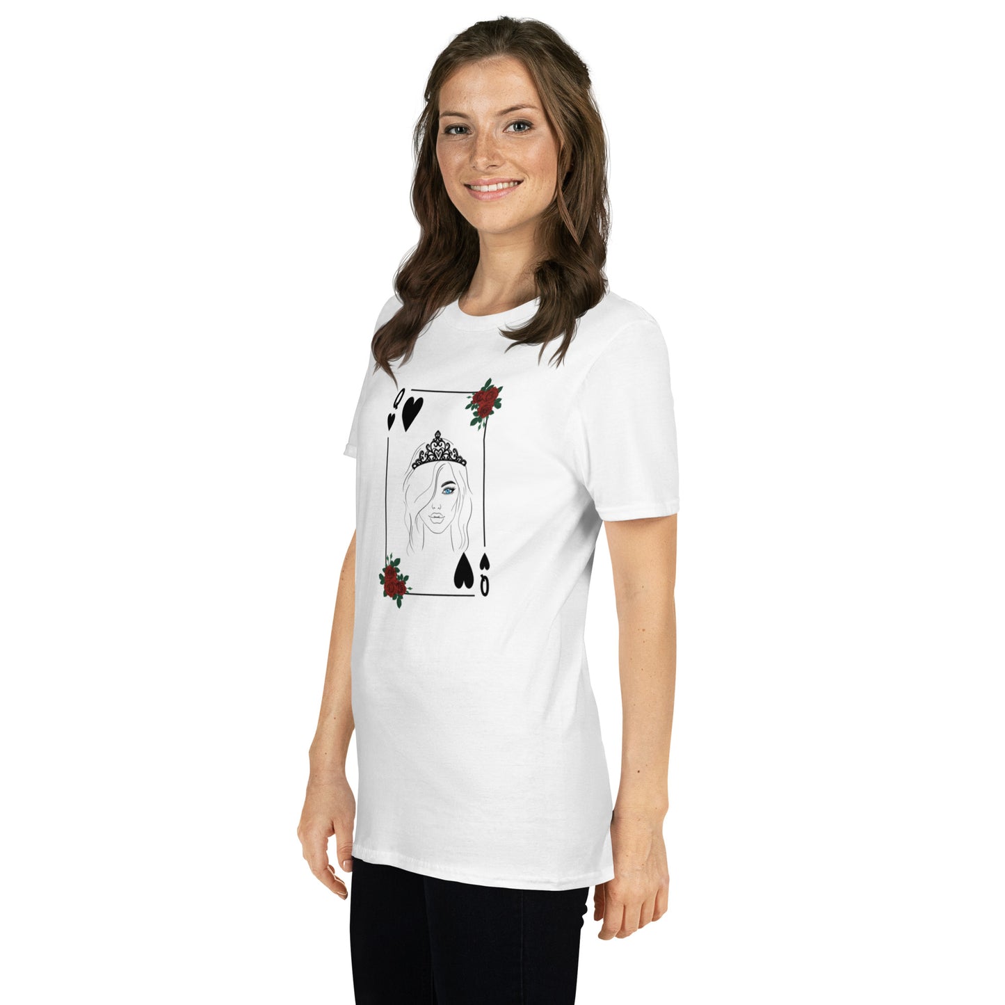 Blue Eyed Queen of Hearts Unisex Tee by EraofInk