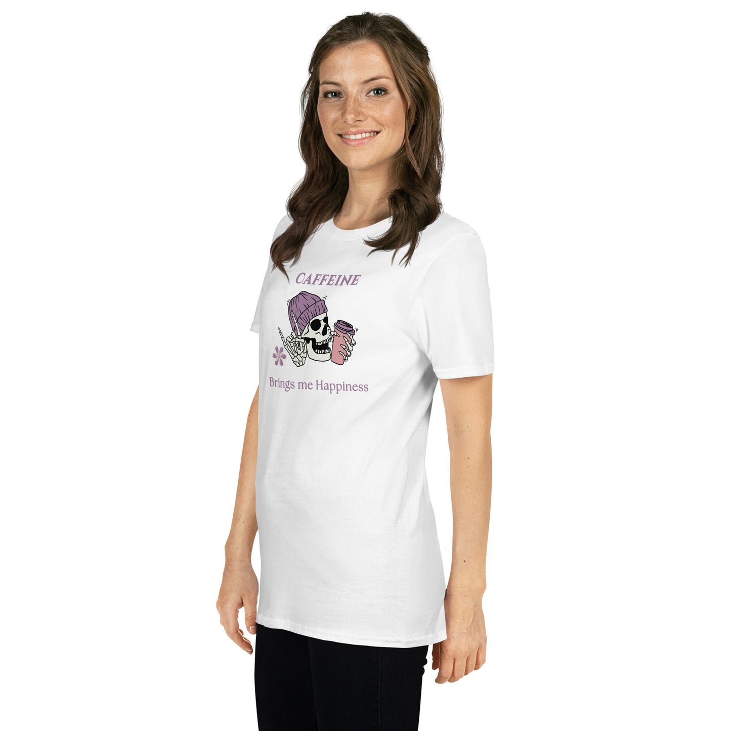 Caffeine Brings Me Happiness Unisex Tee by EraofInk