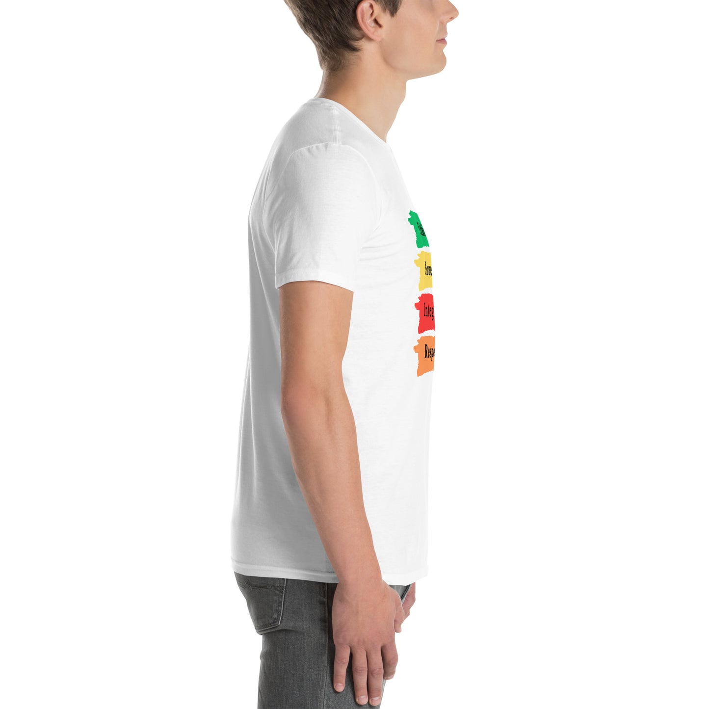 Ethics Honesty Integrity Respect Paint Strokes Unisex Tee by EraofInk