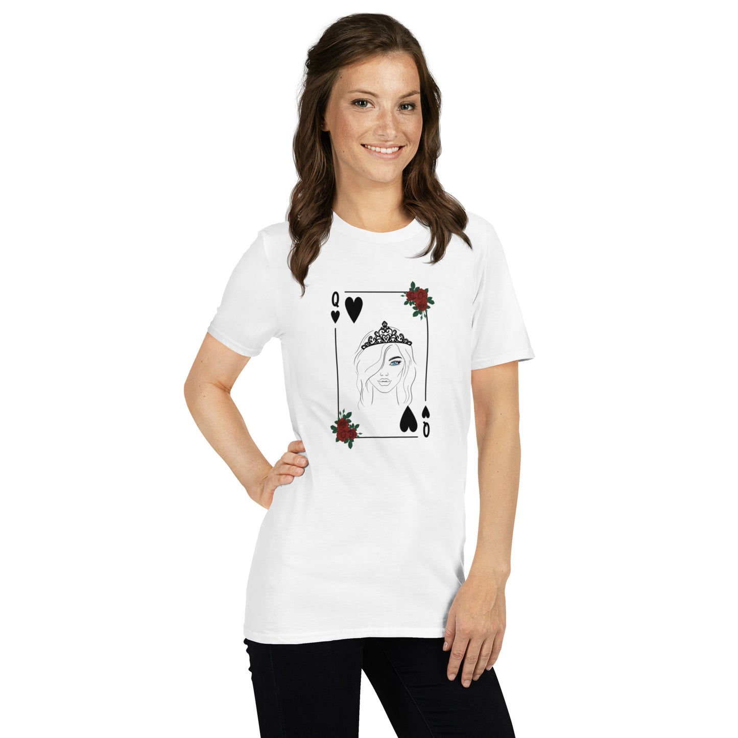Blue Eyed Queen of Hearts Unisex Tee by EraofInk