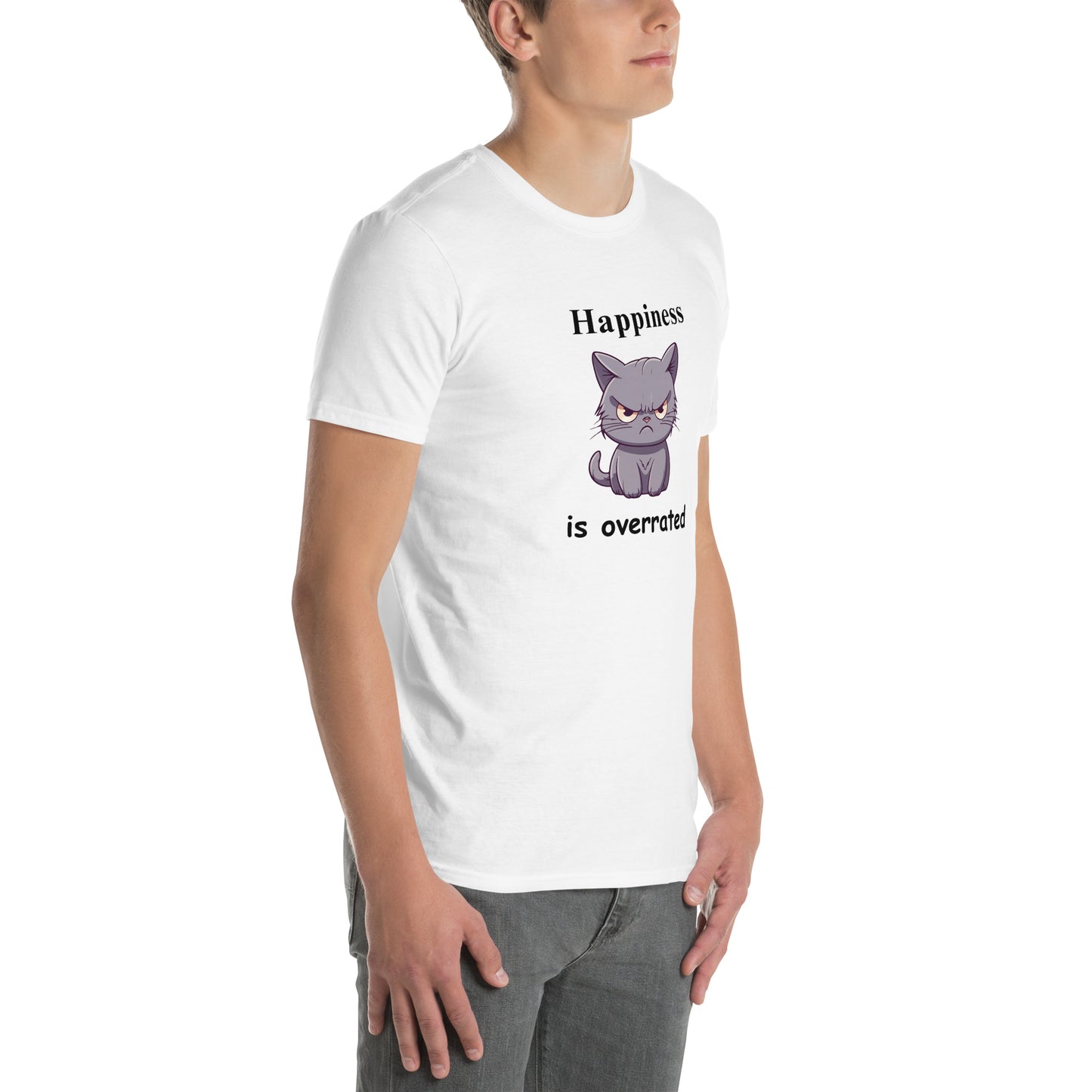 Happiness is Overrated Unisex Tee by EraofInk