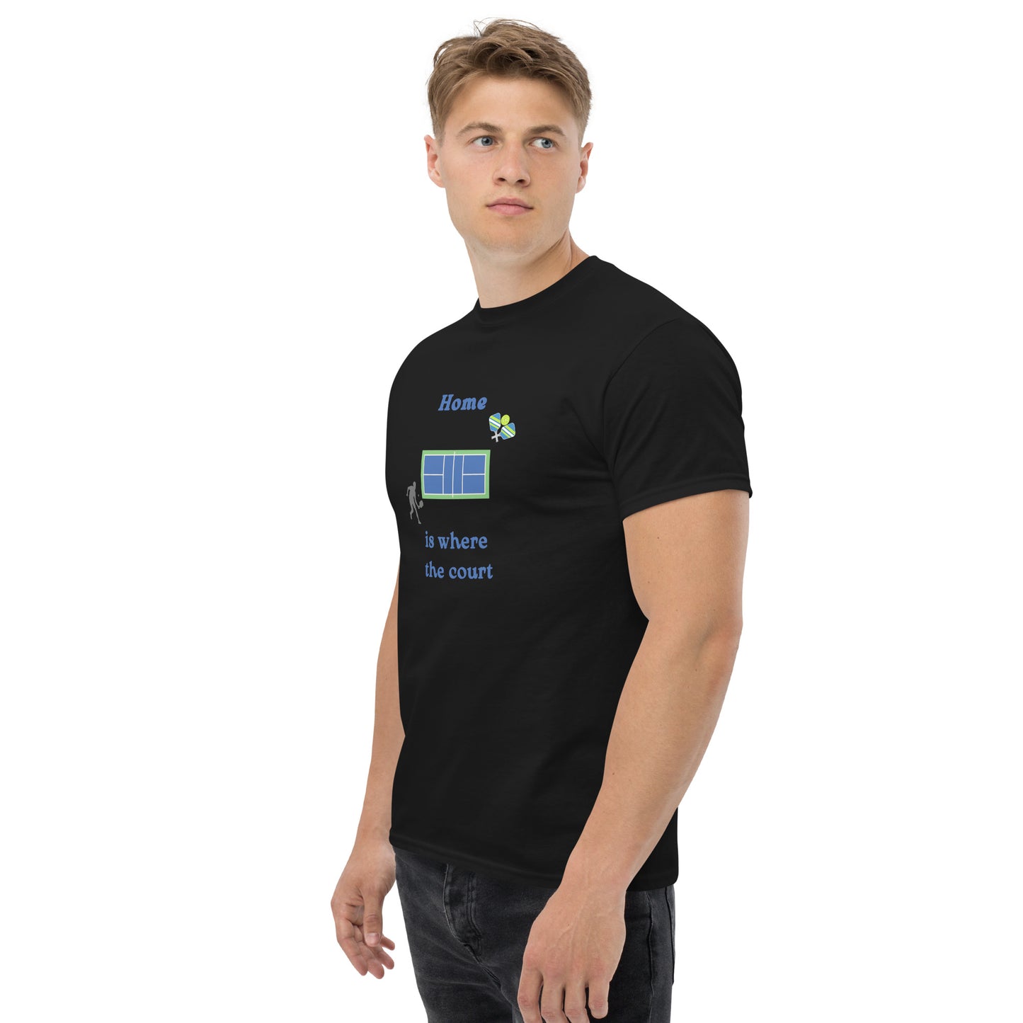 Home is Where the Court Is Pickleball Unisex Tee by EraofInk