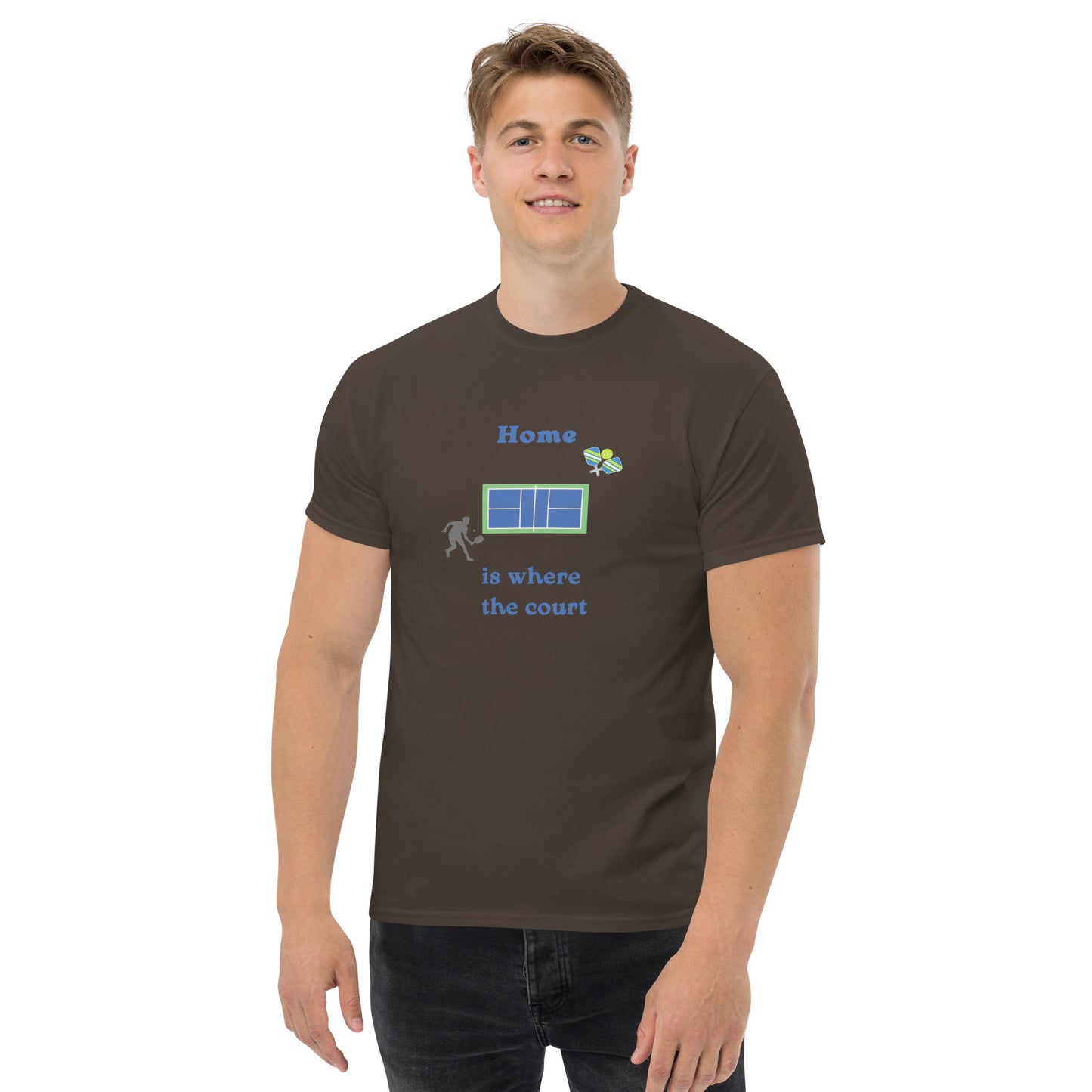 Home is Where the Court Is Pickleball Unisex Tee by EraofInk