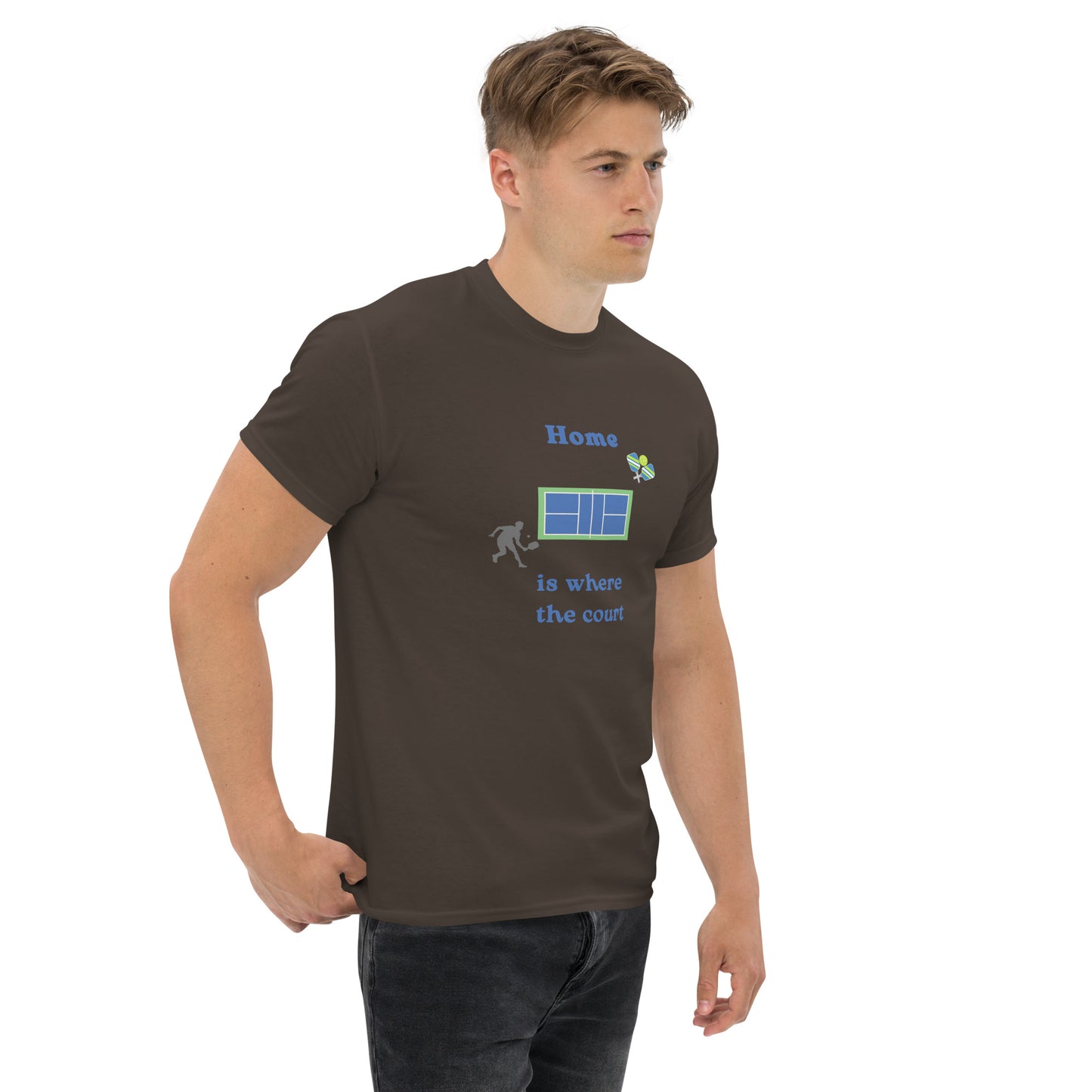 Home is Where the Court Is Pickleball Unisex Tee by EraofInk