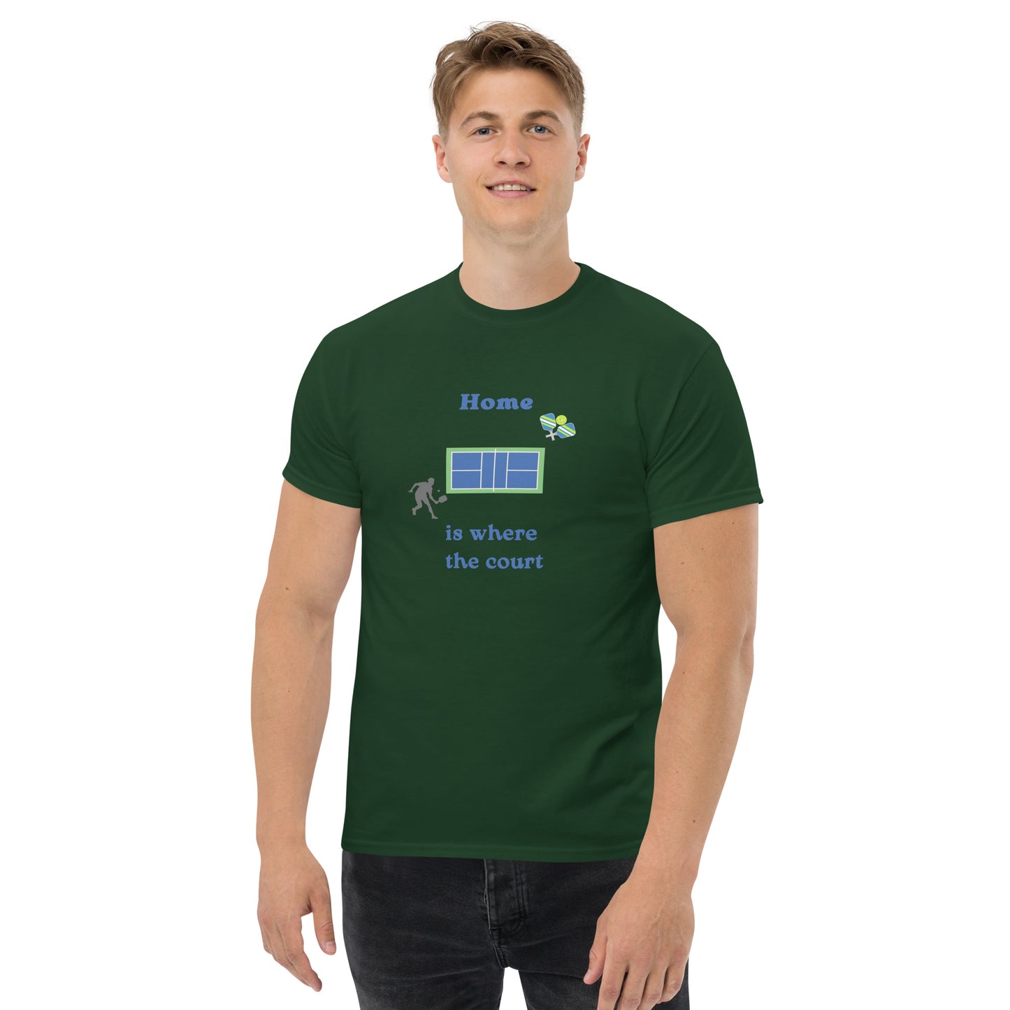 Home is Where the Court Is Pickleball Unisex Tee by EraofInk