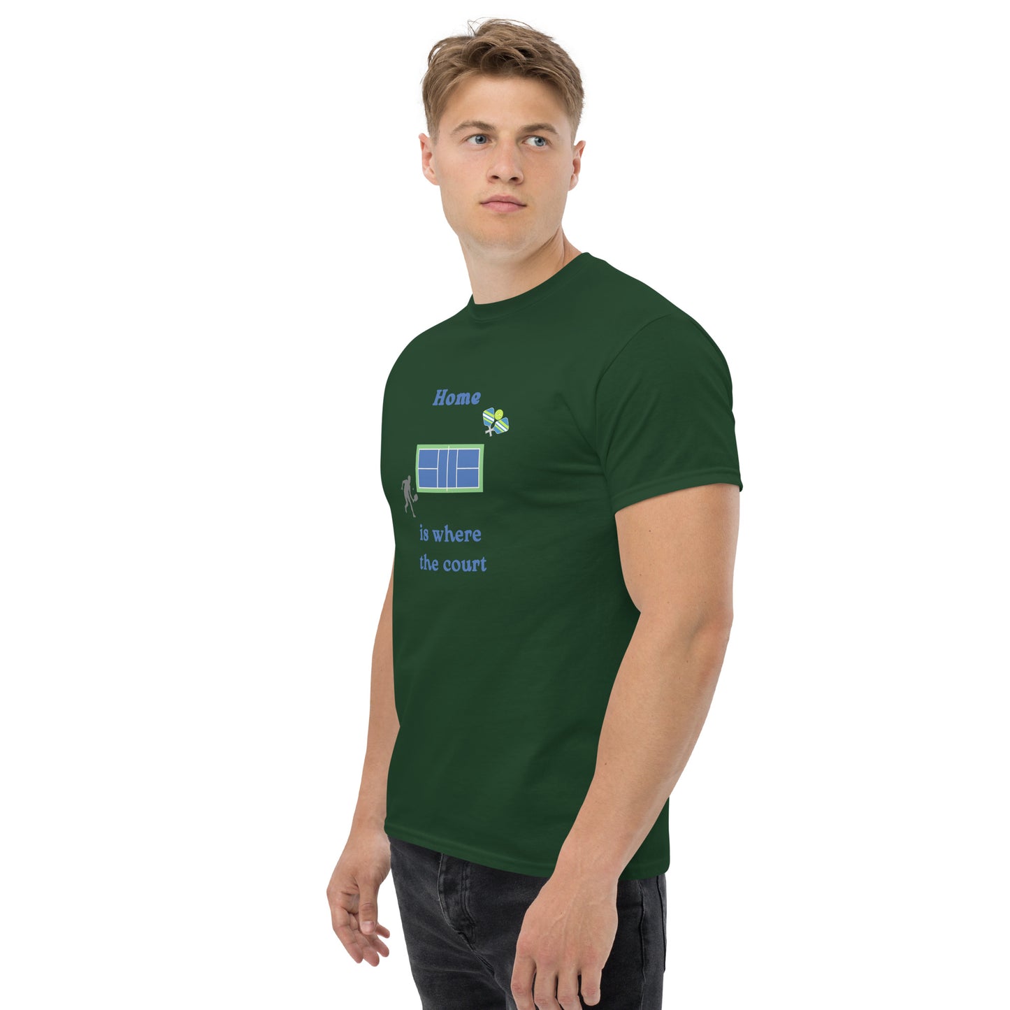 Home is Where the Court Is Pickleball Unisex Tee by EraofInk