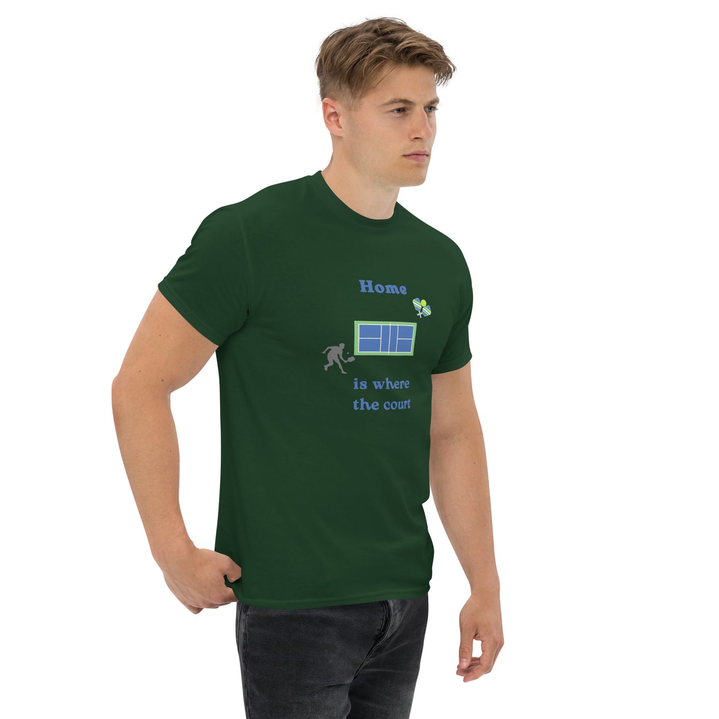 Home is Where the Court Is Pickleball Unisex Tee by EraofInk