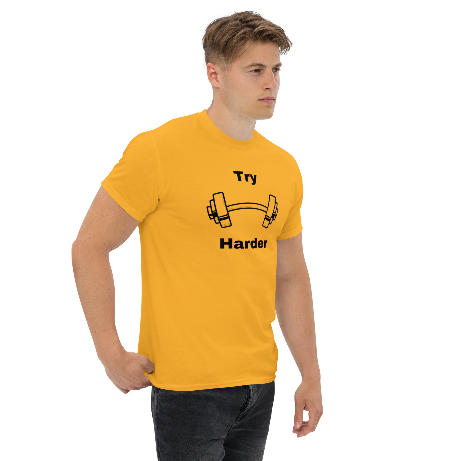 Try Harder Unisex Tee by EraofInk