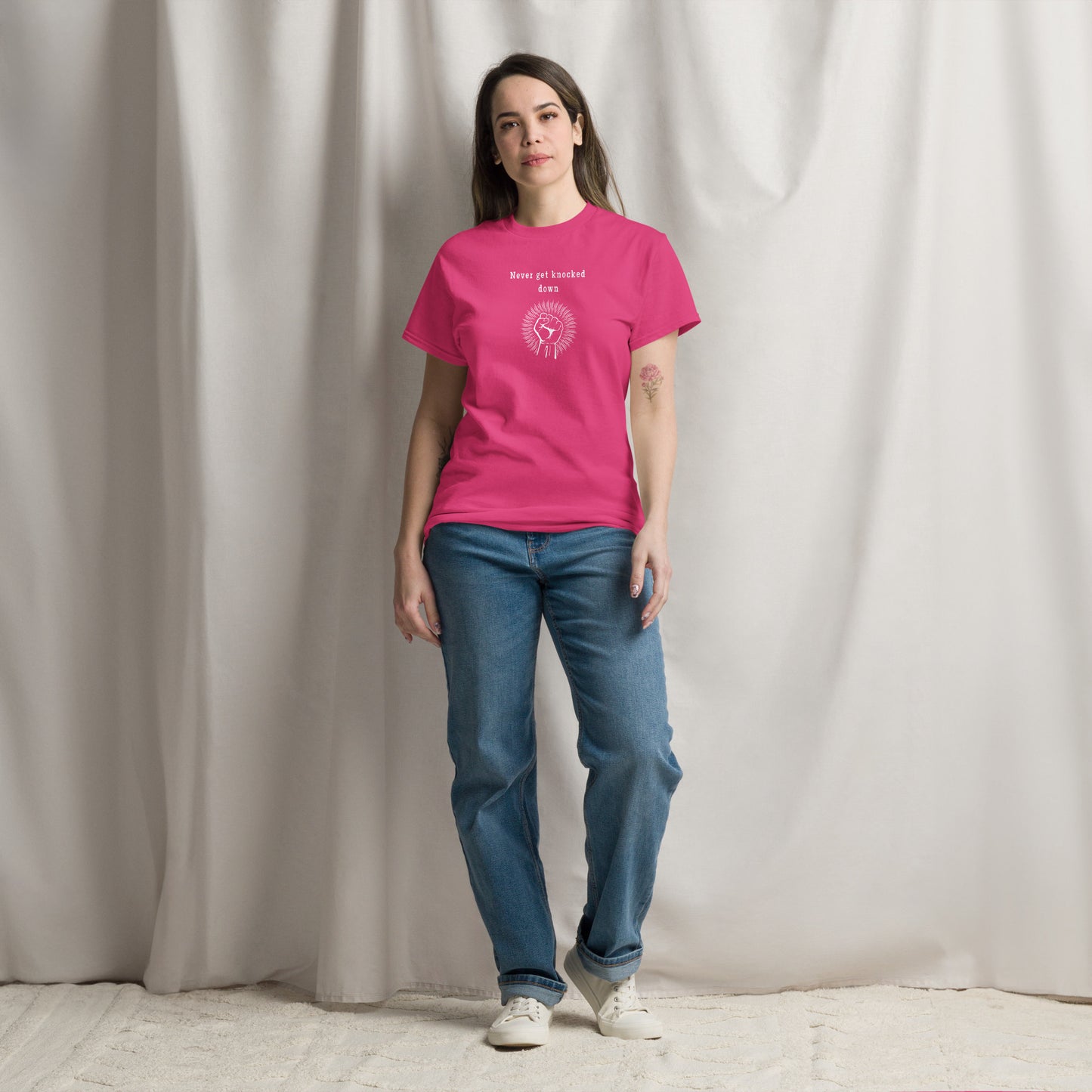 Motivational Tee Never Get Knocked Down Unisex Tee by EraofInk