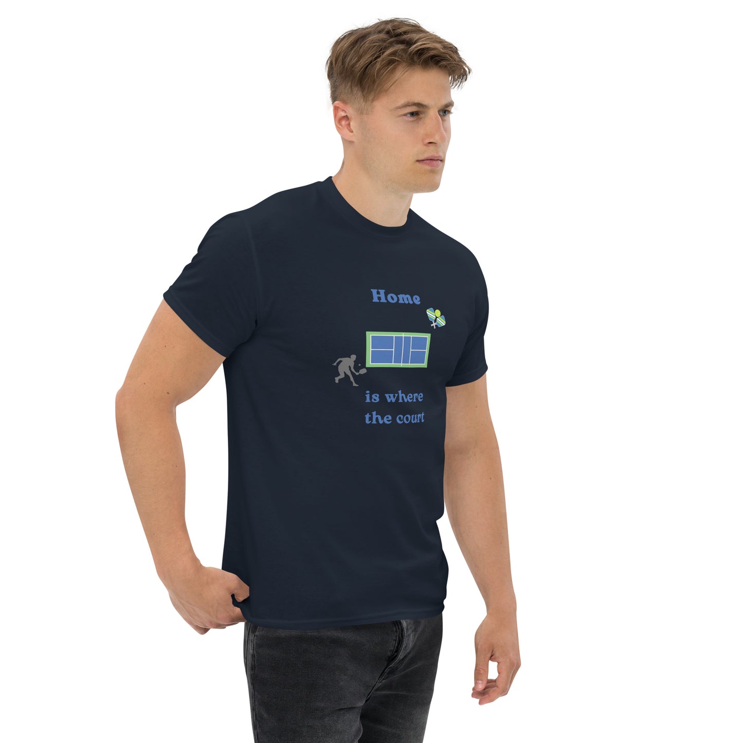 Home is Where the Court Is Pickleball Unisex Tee by EraofInk