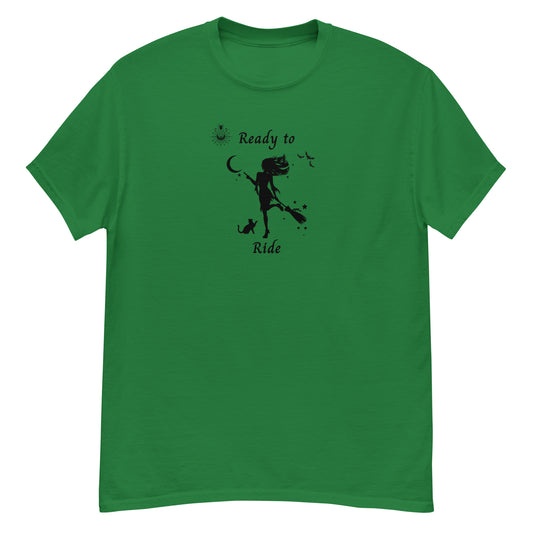 Witch Sexy Halloween Women's Tee Ready to RIDE by EraofInk