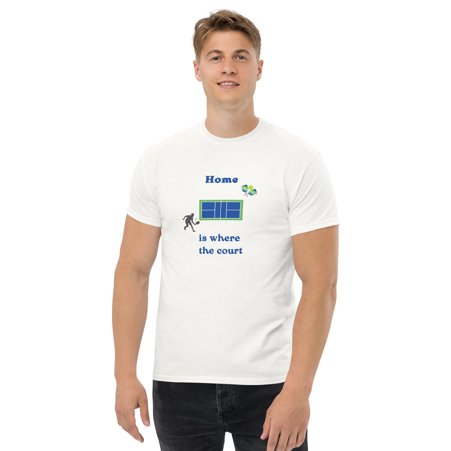 Home is Where the Court Is Pickleball Unisex Tee by EraofInk