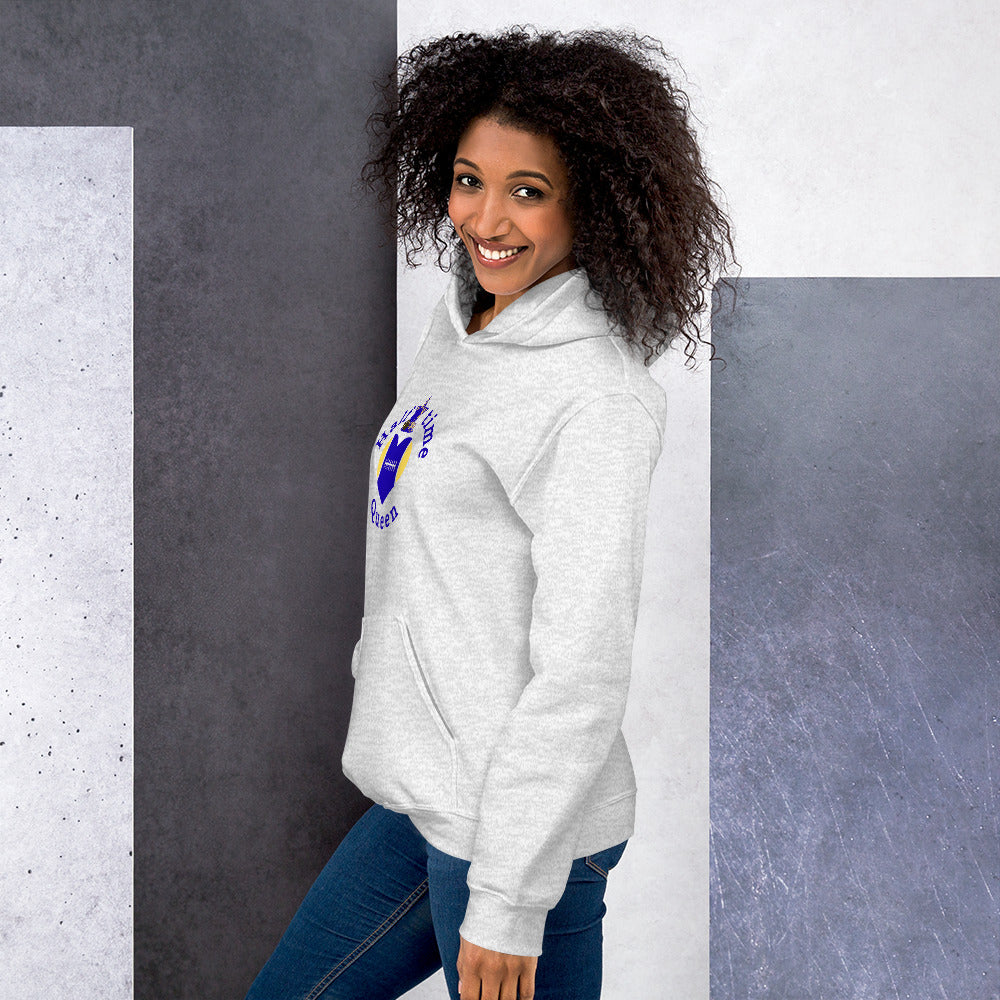 Halftime Queen Football Cheer for Blue & Yellow Unisex Hoodie by EraofInk