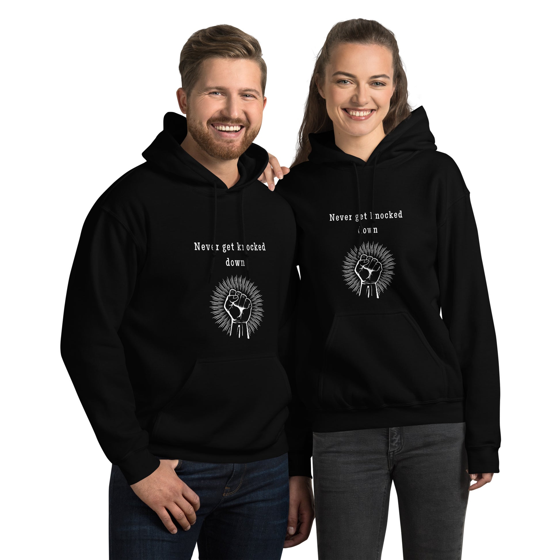 Never Get Knocked Down Unisex Hoodie by EraofInk