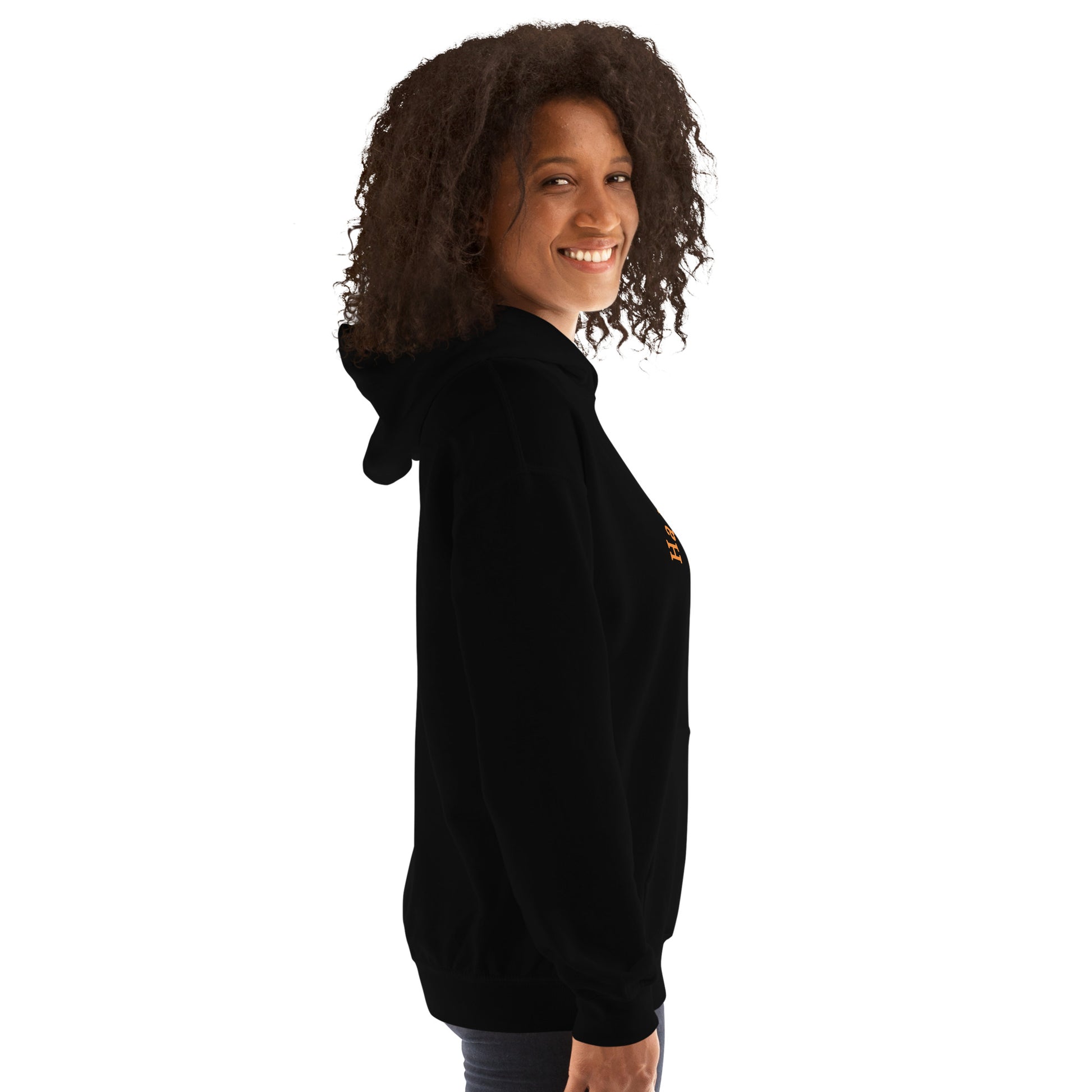 Halftime Queen Football Cheer for Orange & Teal Unisex Hoodie by EraofInk
