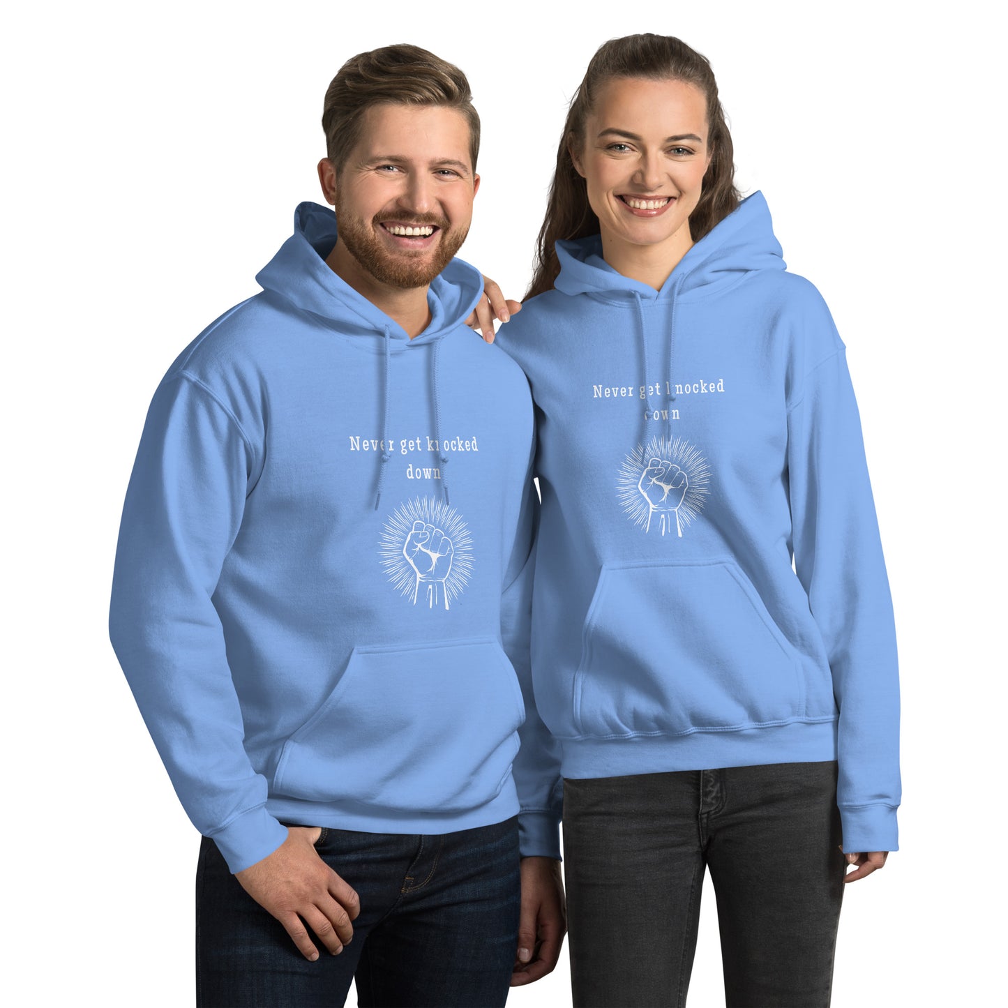 Never Get Knocked Down Unisex Hoodie by EraofInk