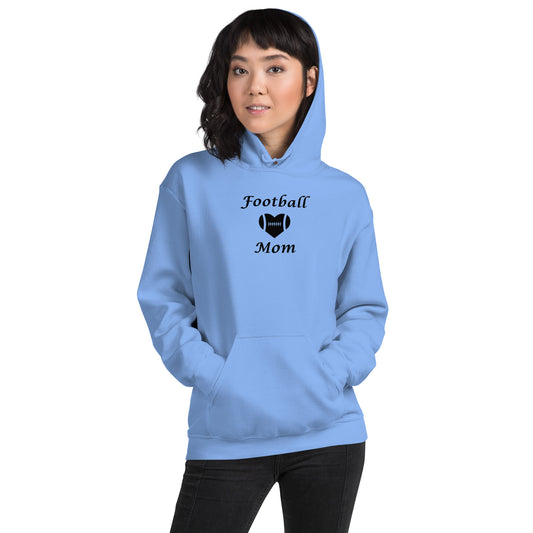 Football Mom Sweatshirt Support Football Player Unisex Hoodie by EraofInk