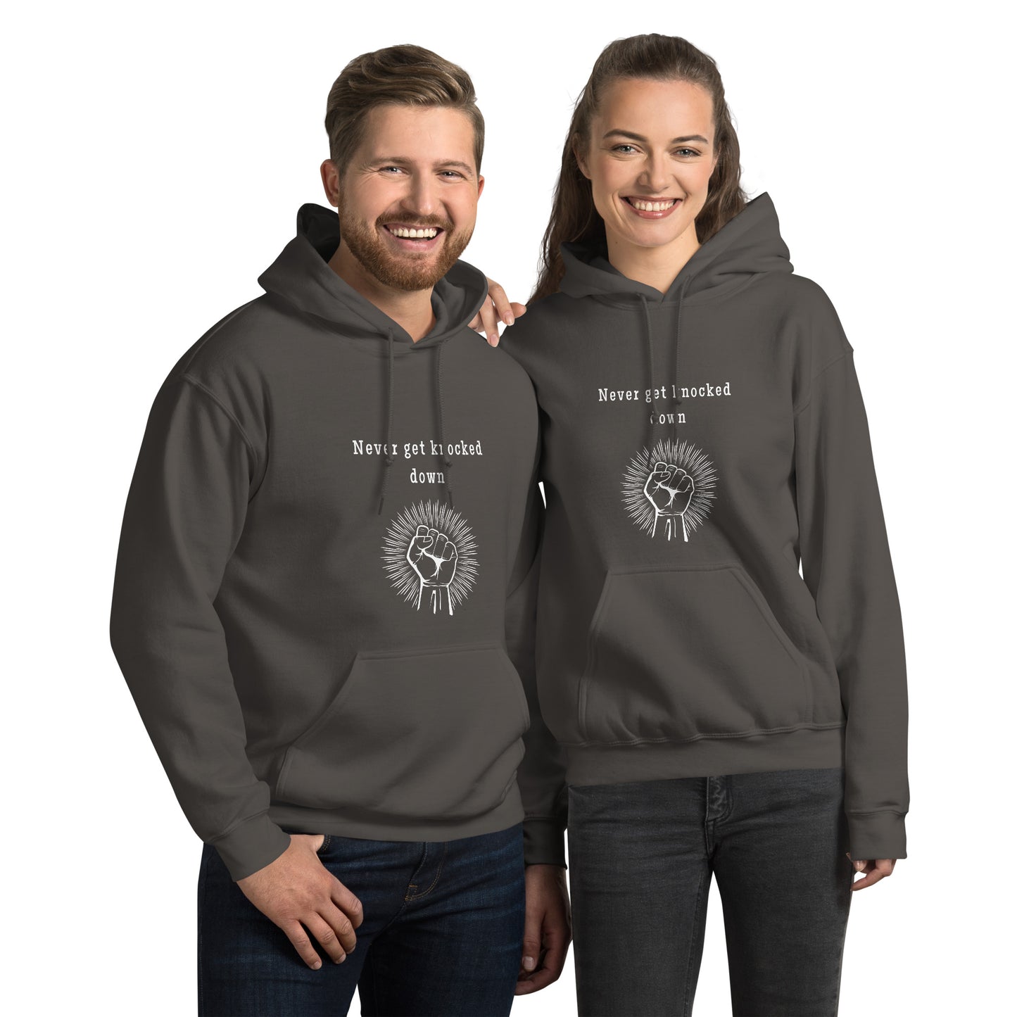 Never Get Knocked Down Unisex Hoodie by EraofInk