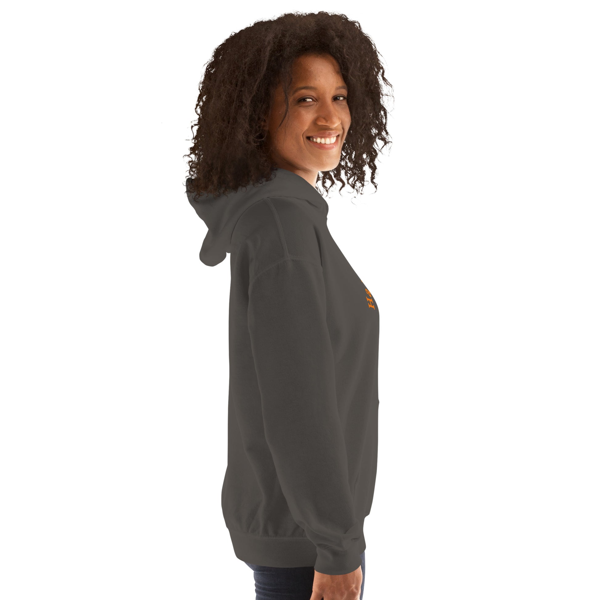 Halftime Queen Football Cheer for Orange & Teal Unisex Hoodie by EraofInk