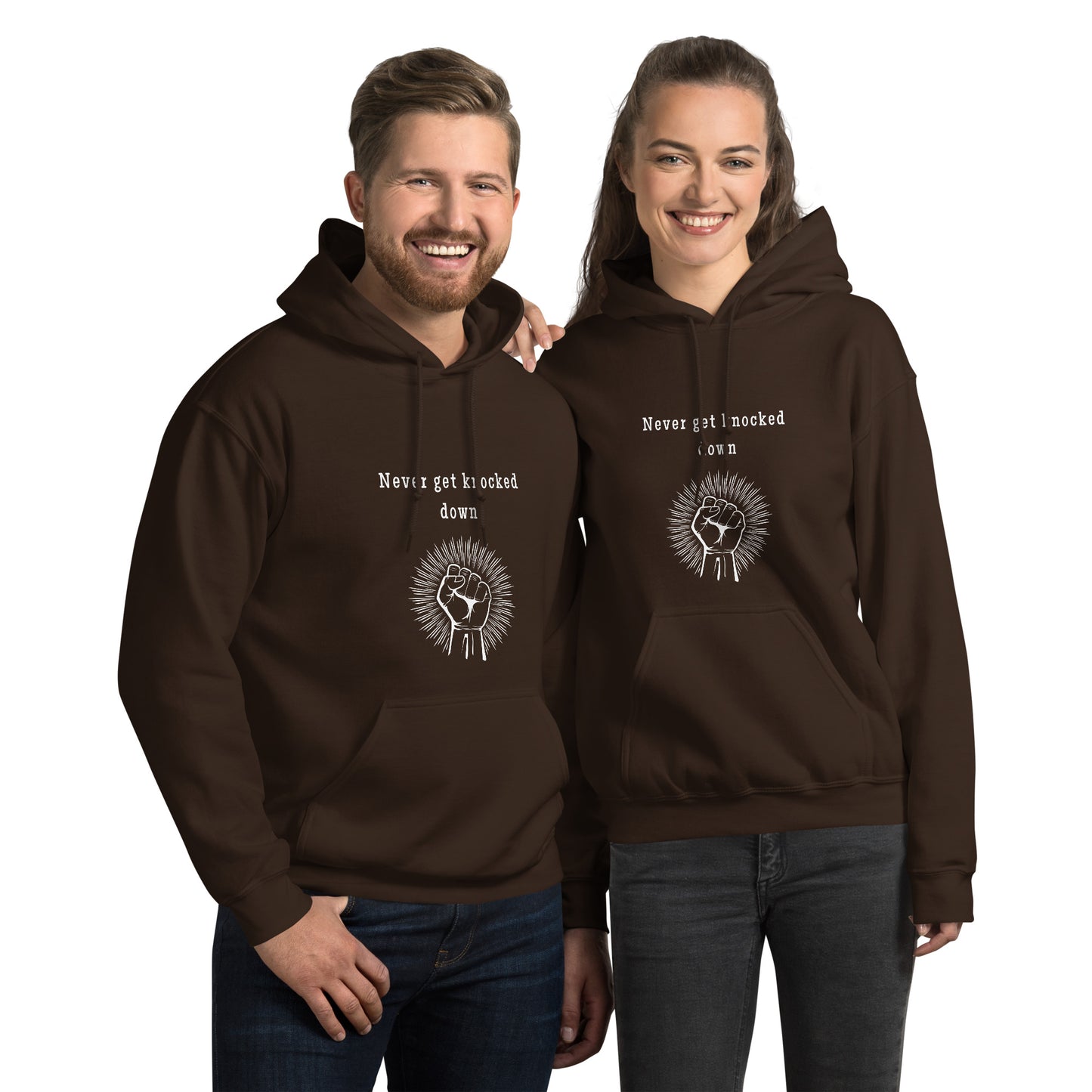 Never Get Knocked Down Unisex Hoodie by EraofInk