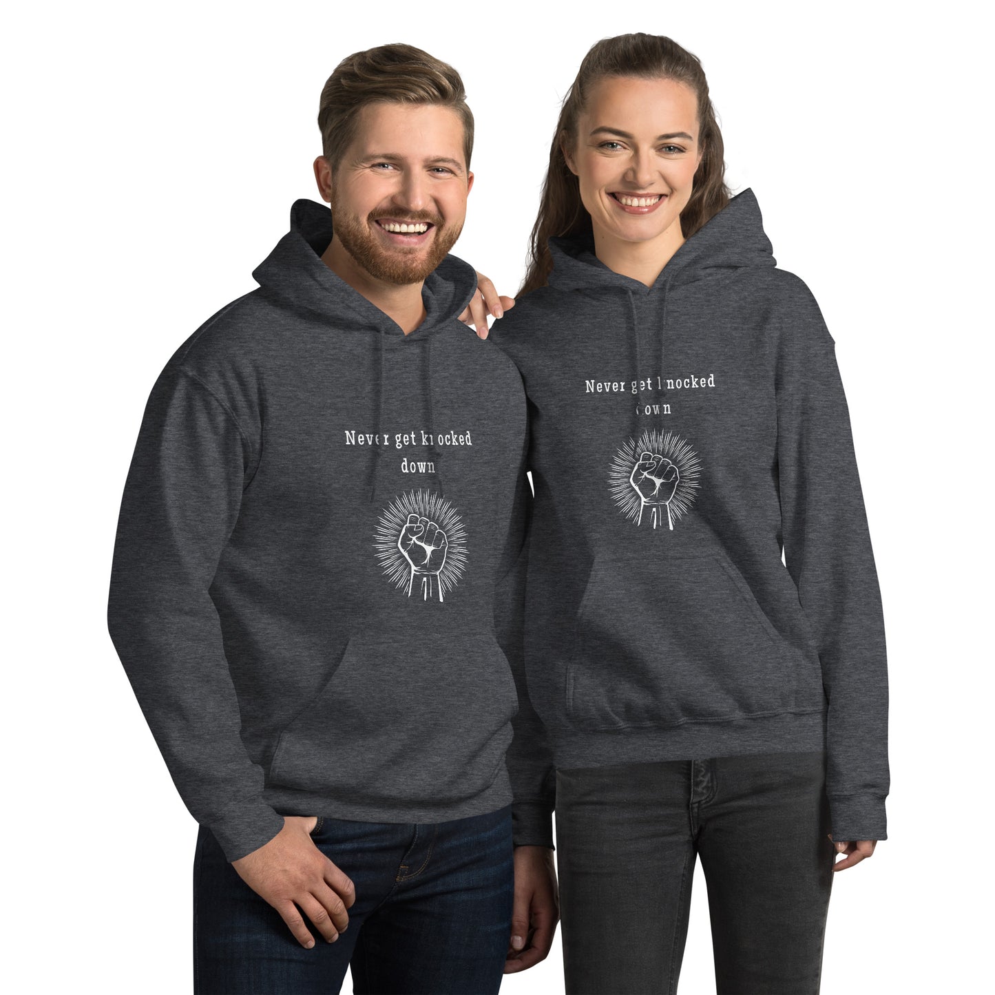 Never Get Knocked Down Unisex Hoodie by EraofInk