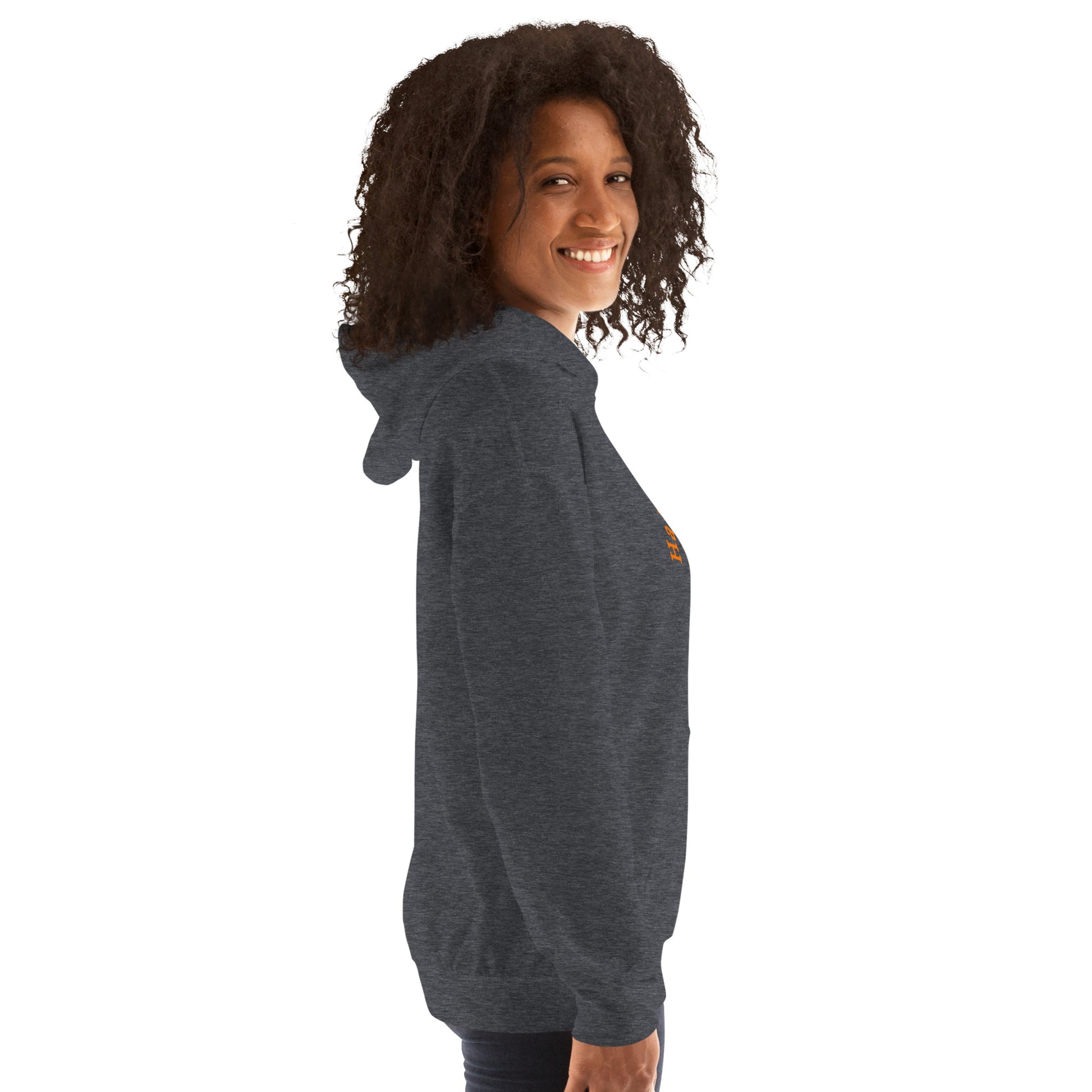Halftime Queen Football Cheer for Orange & Teal Unisex Hoodie by EraofInk