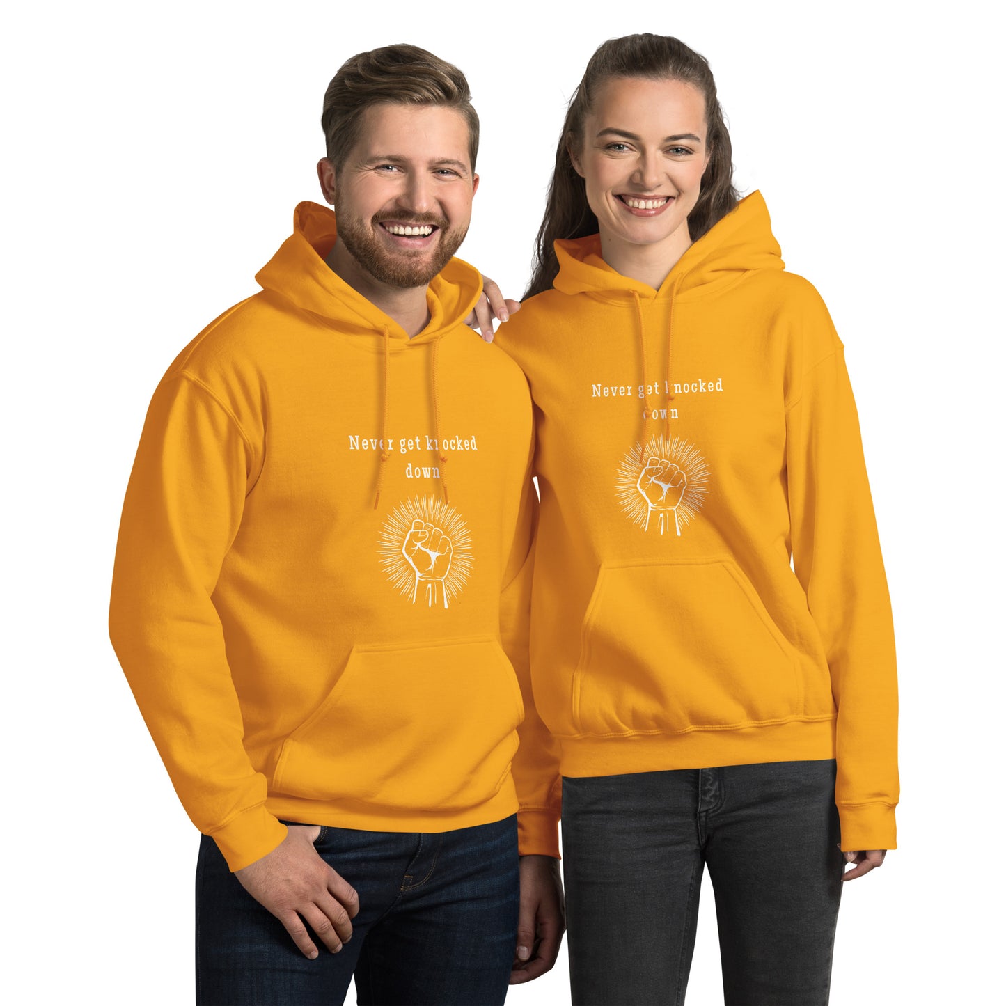 Never Get Knocked Down Unisex Hoodie by EraofInk