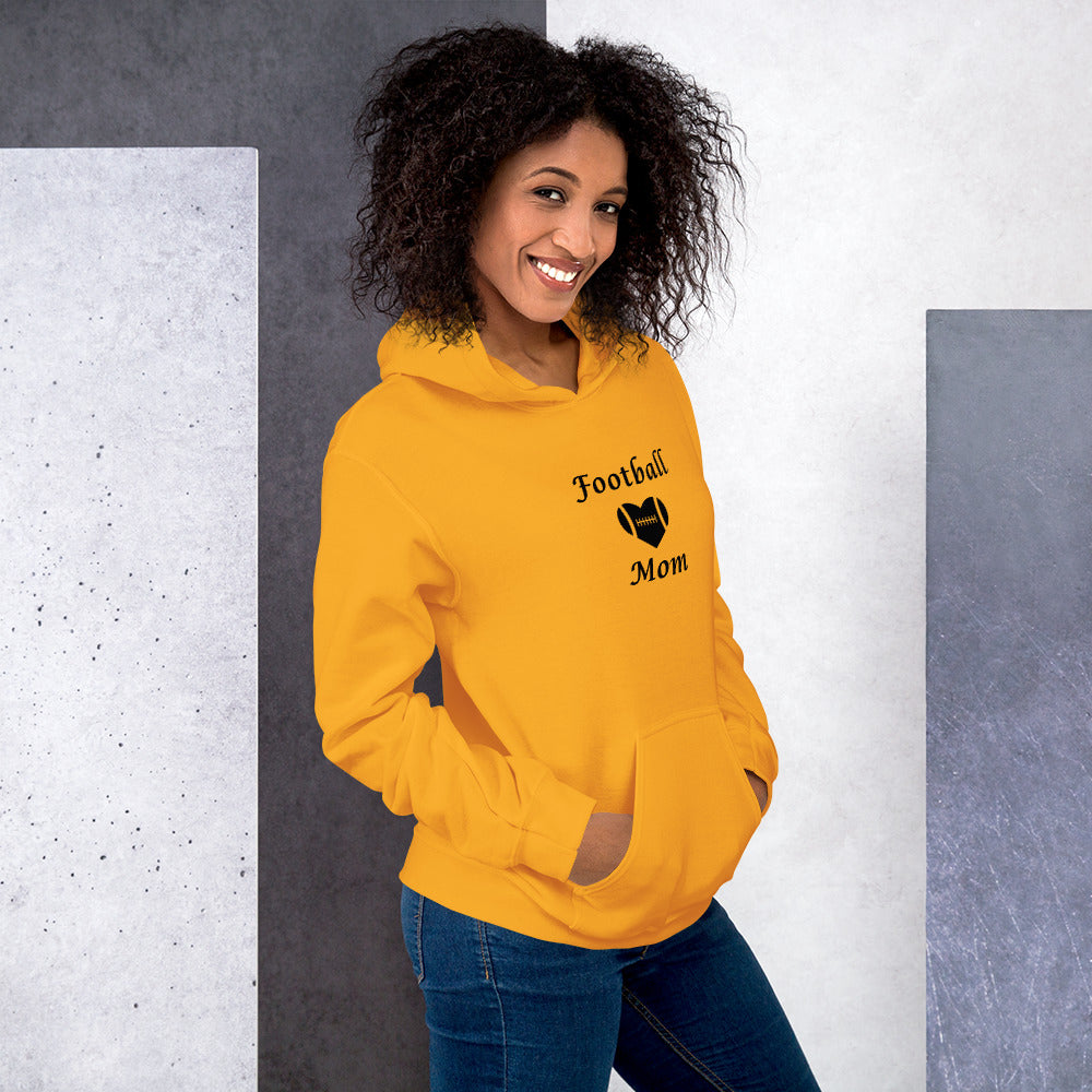Football Mom Proud Mom of Football Player Unisex Hoodie by EraofInk