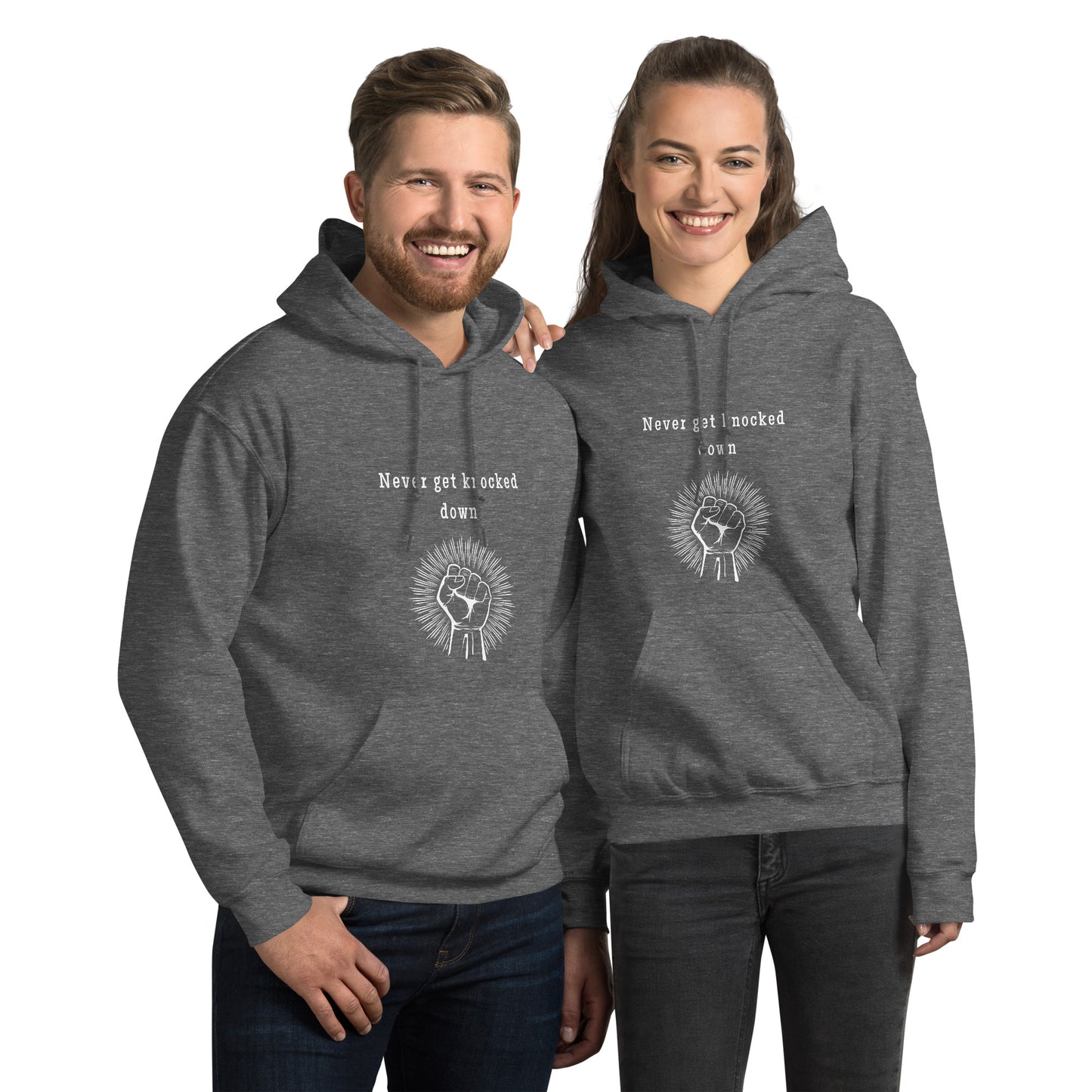 Never Get Knocked Down Unisex Hoodie by EraofInk