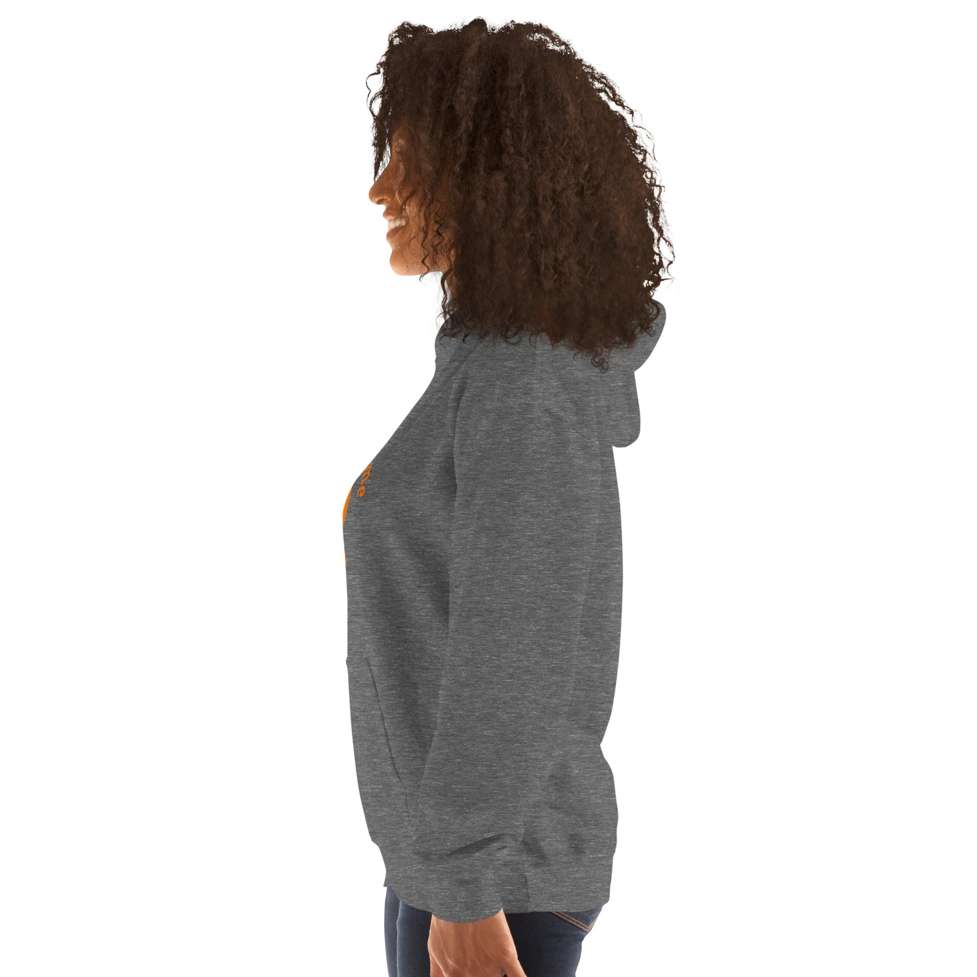 Halftime Queen Football Cheer for Orange & Teal Unisex Hoodie by EraofInk