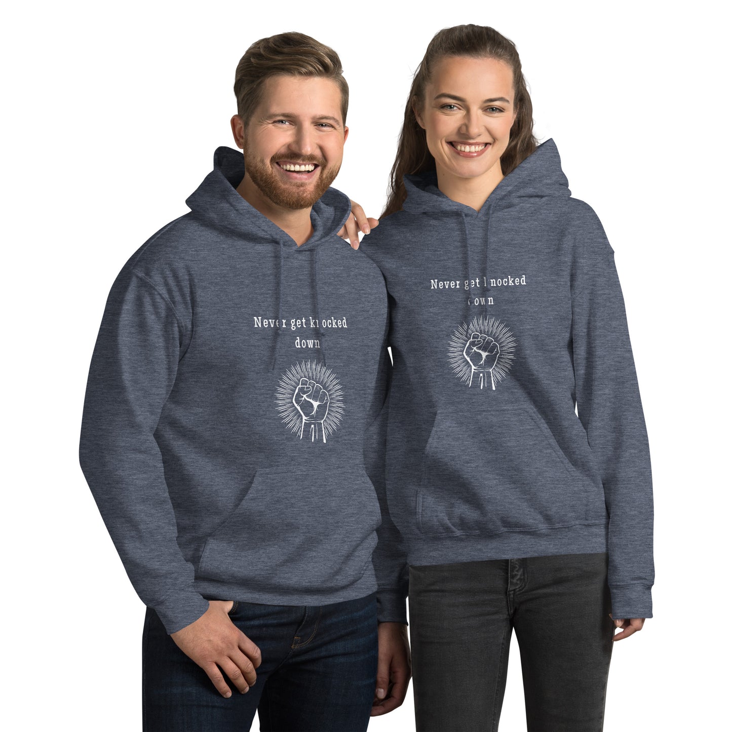 Never Get Knocked Down Unisex Hoodie by EraofInk