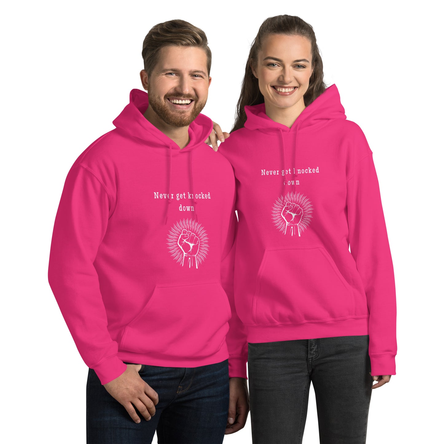 Never Get Knocked Down Unisex Hoodie by EraofInk
