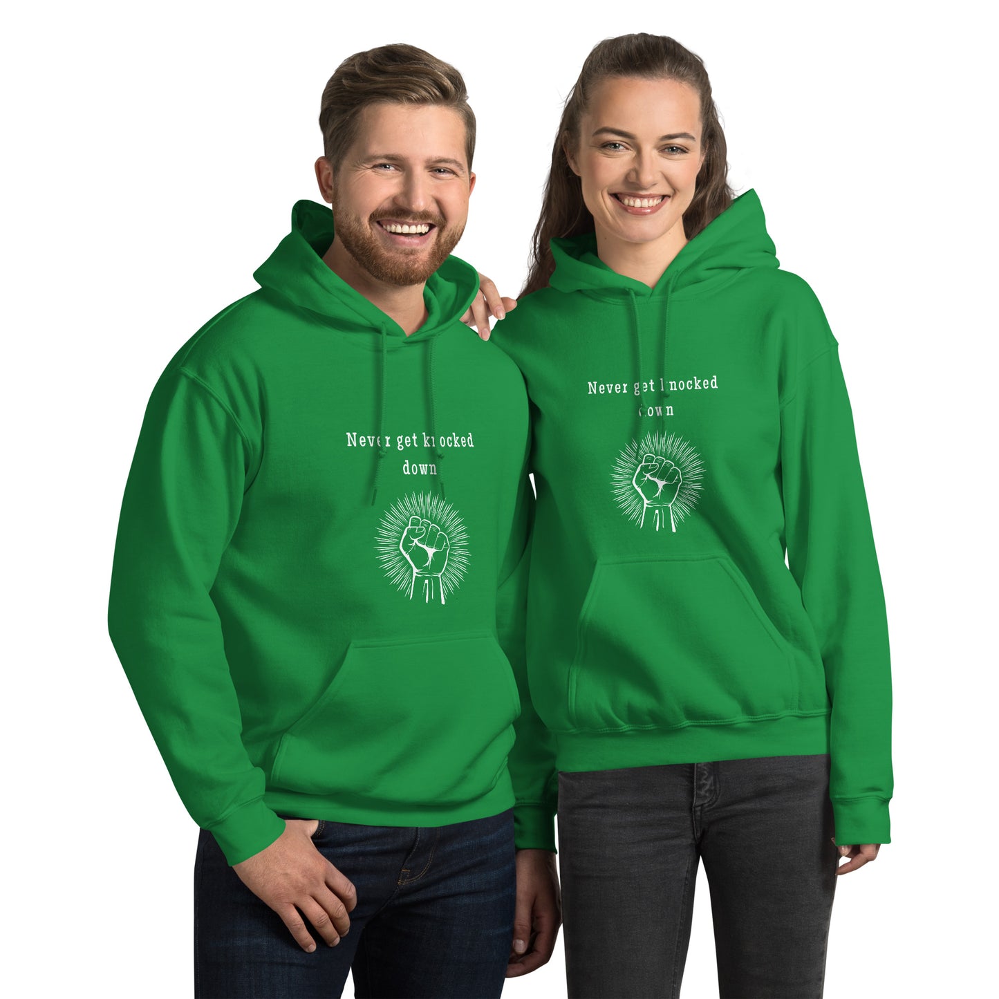 Never Get Knocked Down Unisex Hoodie by EraofInk