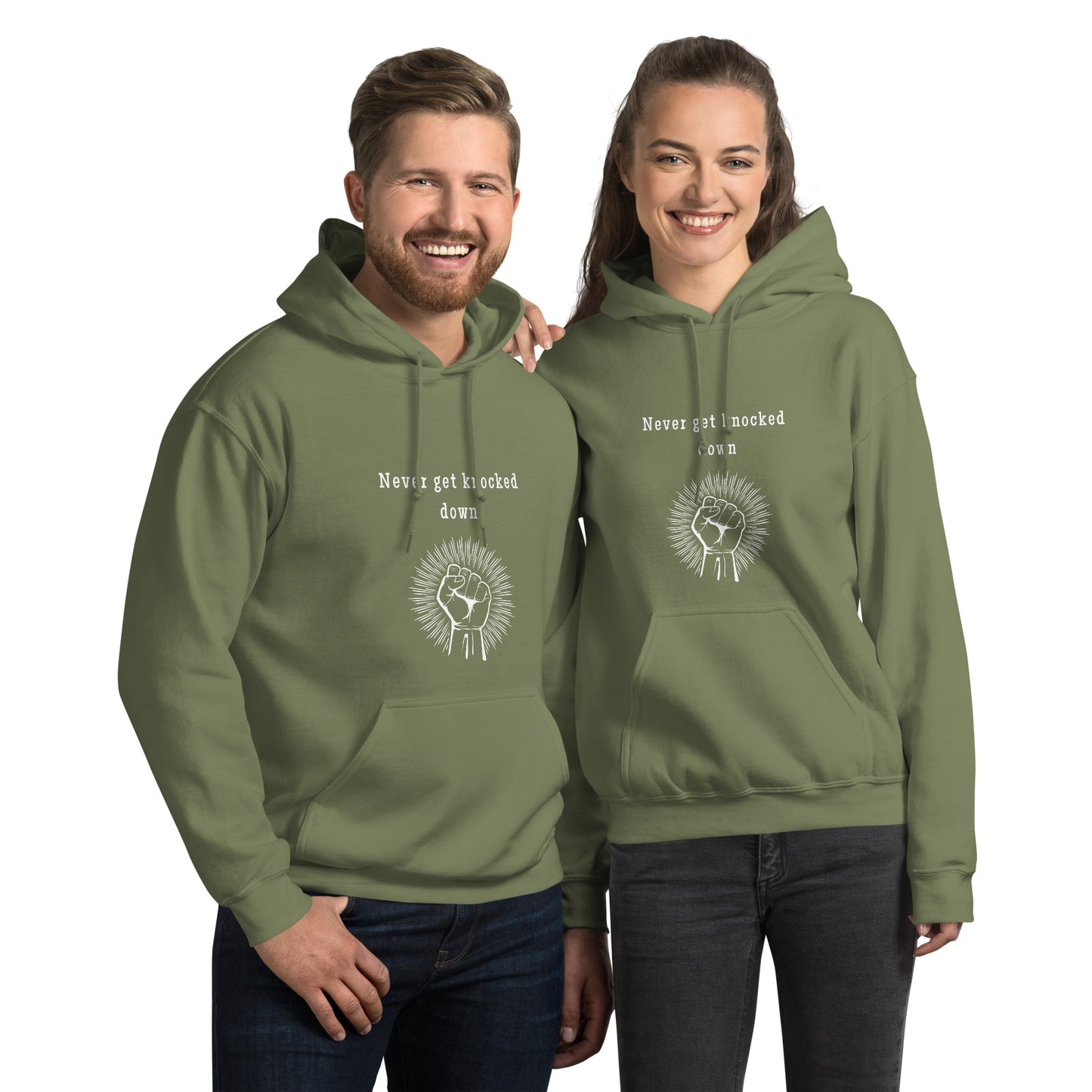 Never Get Knocked Down Unisex Hoodie by EraofInk