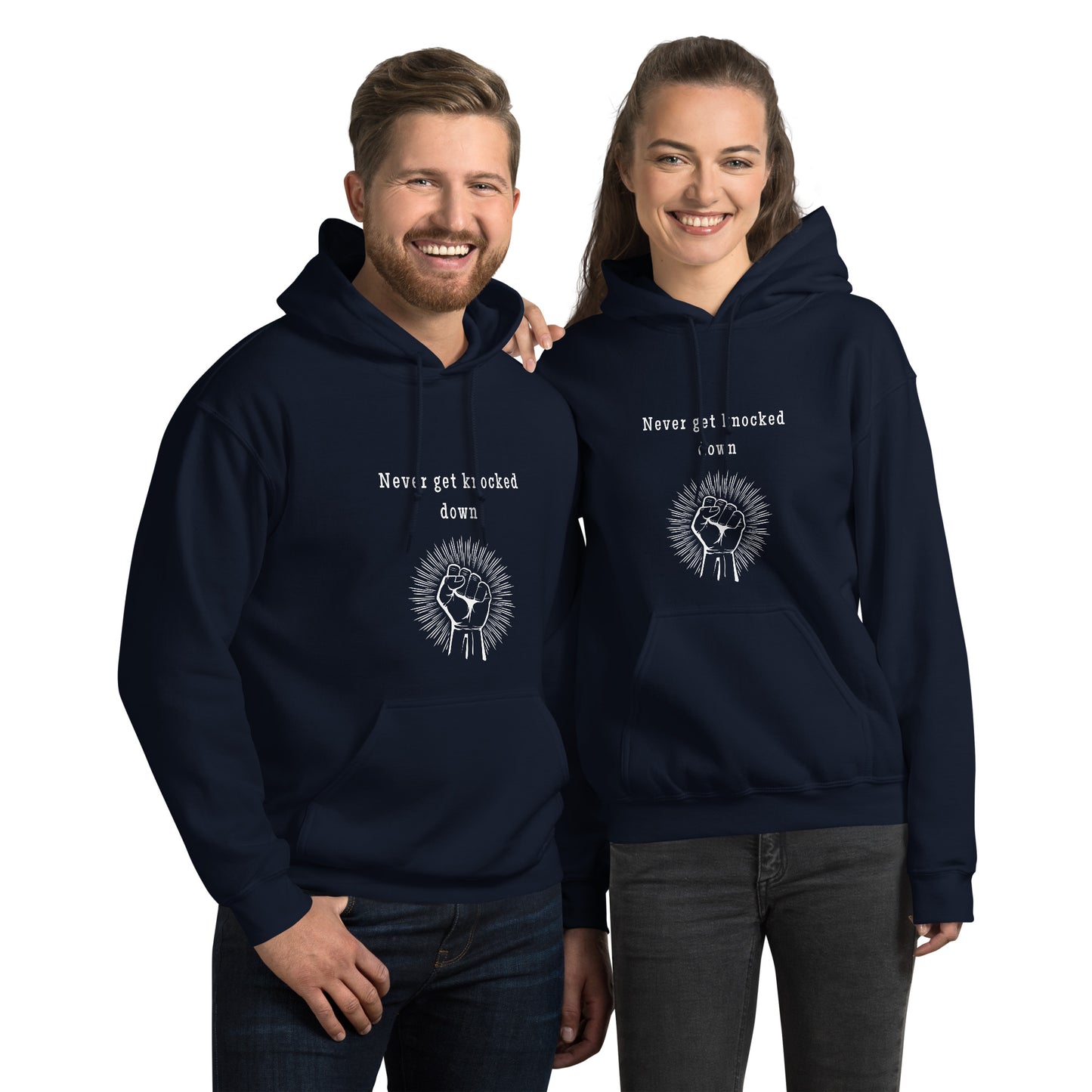 Never Get Knocked Down Unisex Hoodie by EraofInk