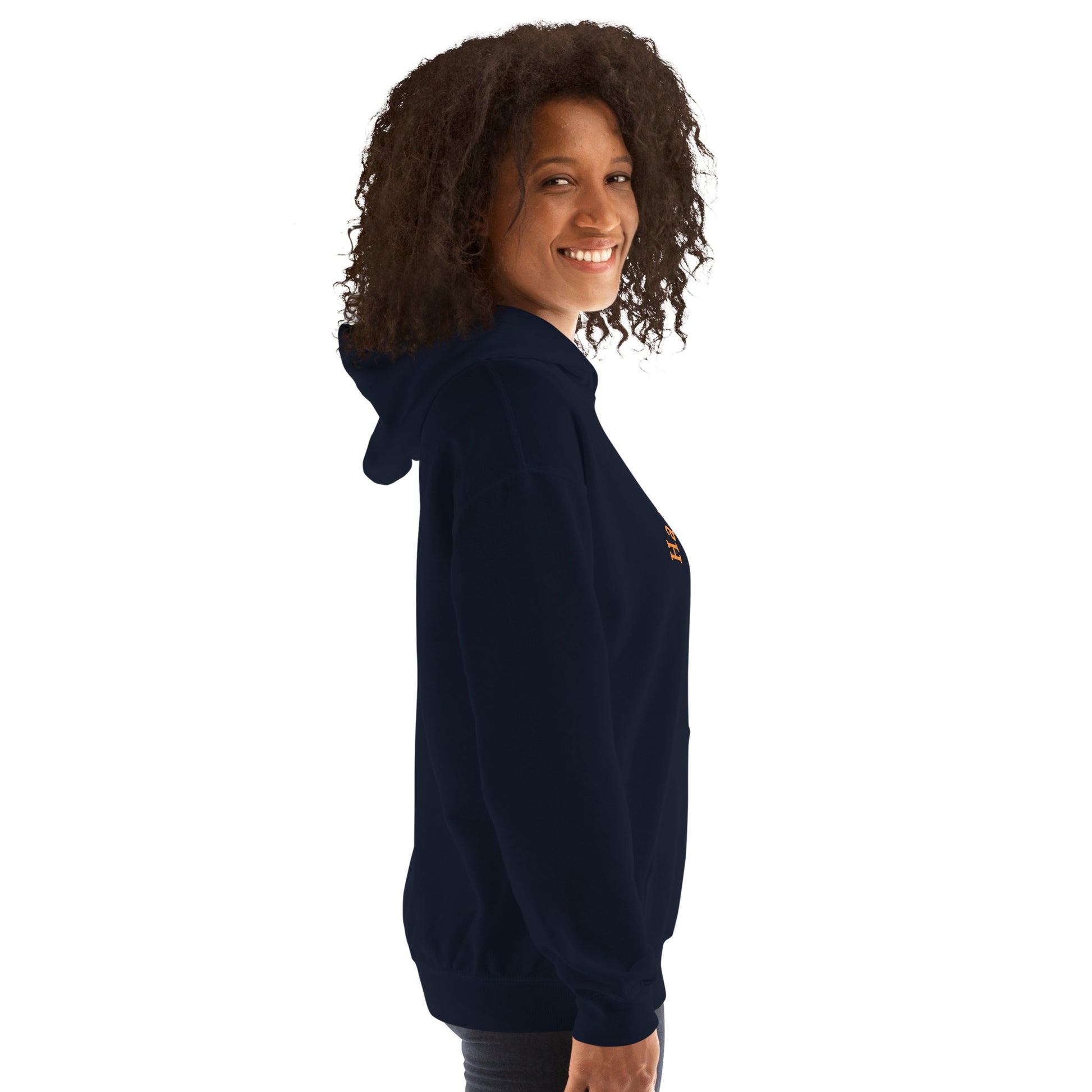 Halftime Queen Football Cheer for Orange & Teal Unisex Hoodie by EraofInk