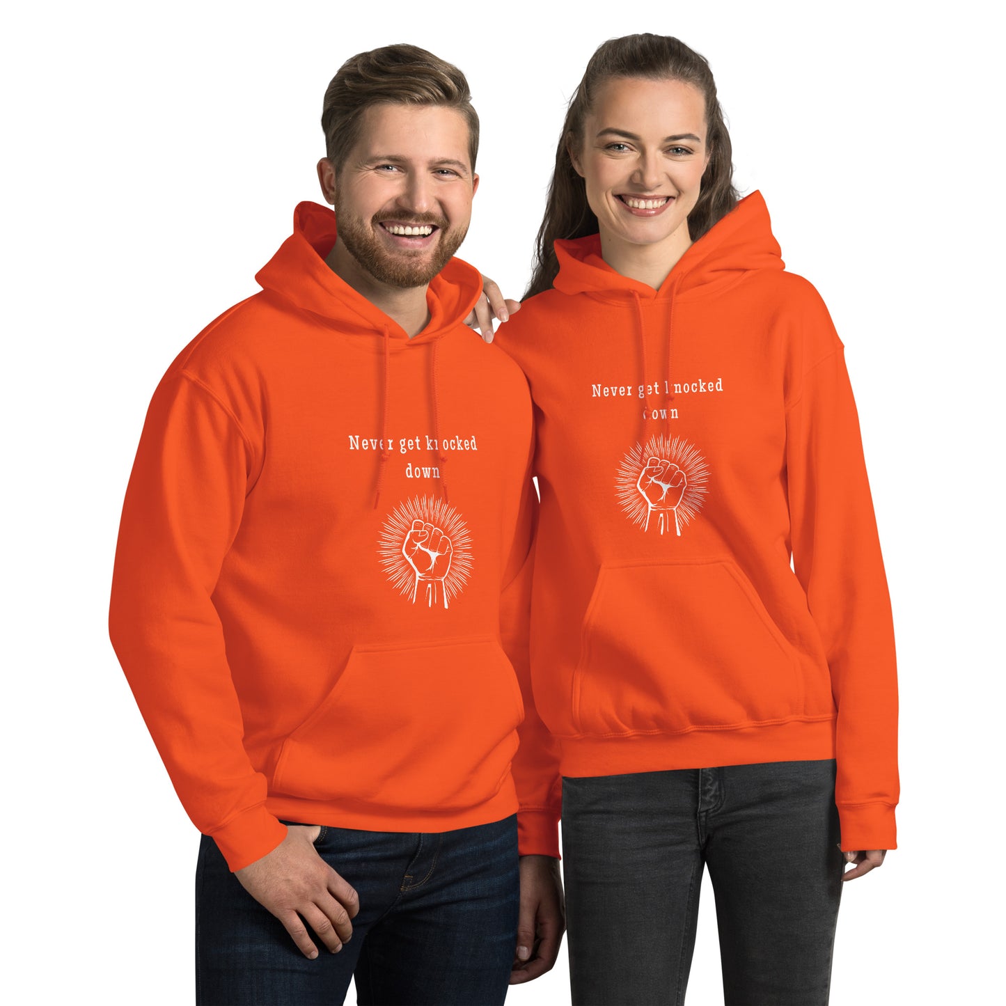Never Get Knocked Down Unisex Hoodie by EraofInk