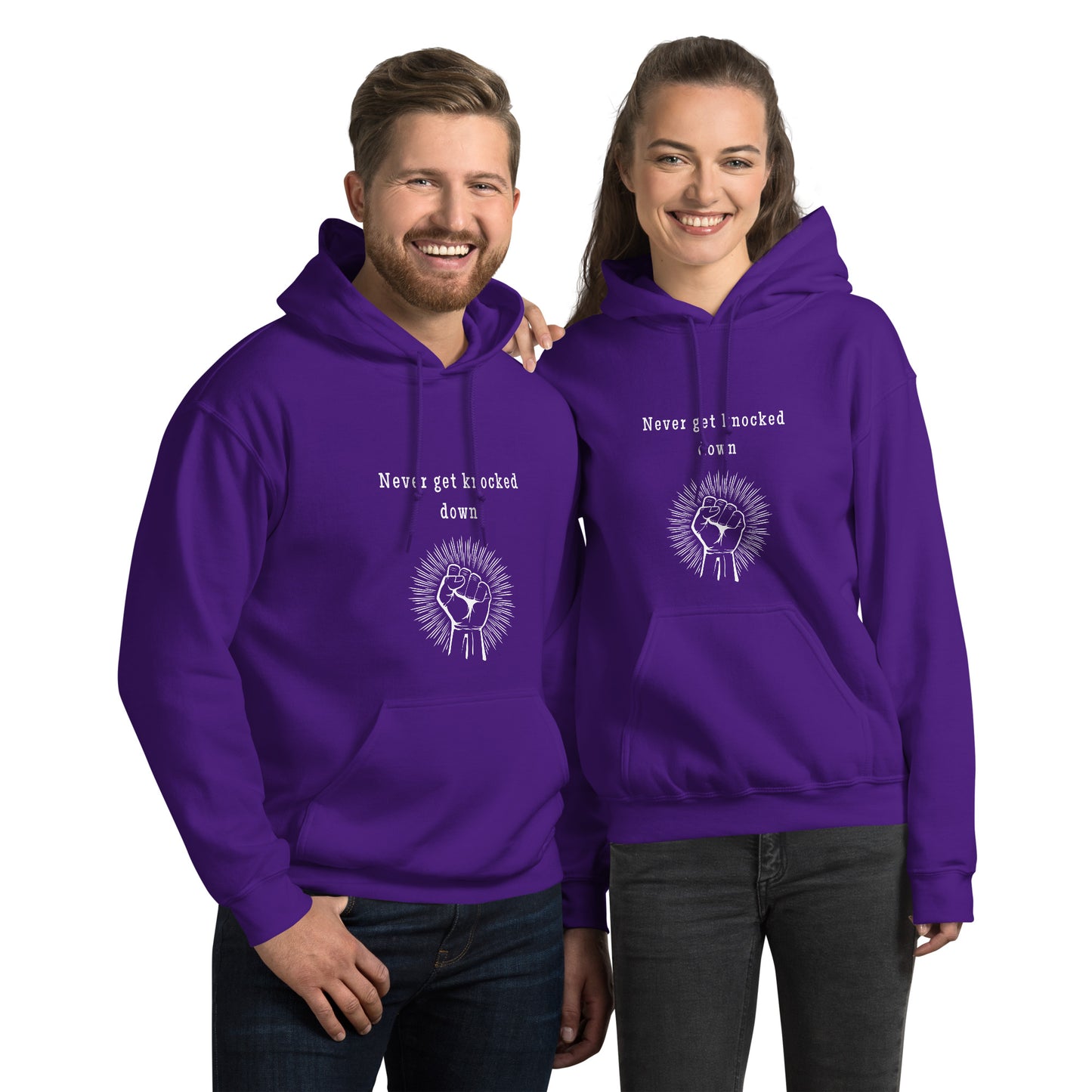 Never Get Knocked Down Unisex Hoodie by EraofInk