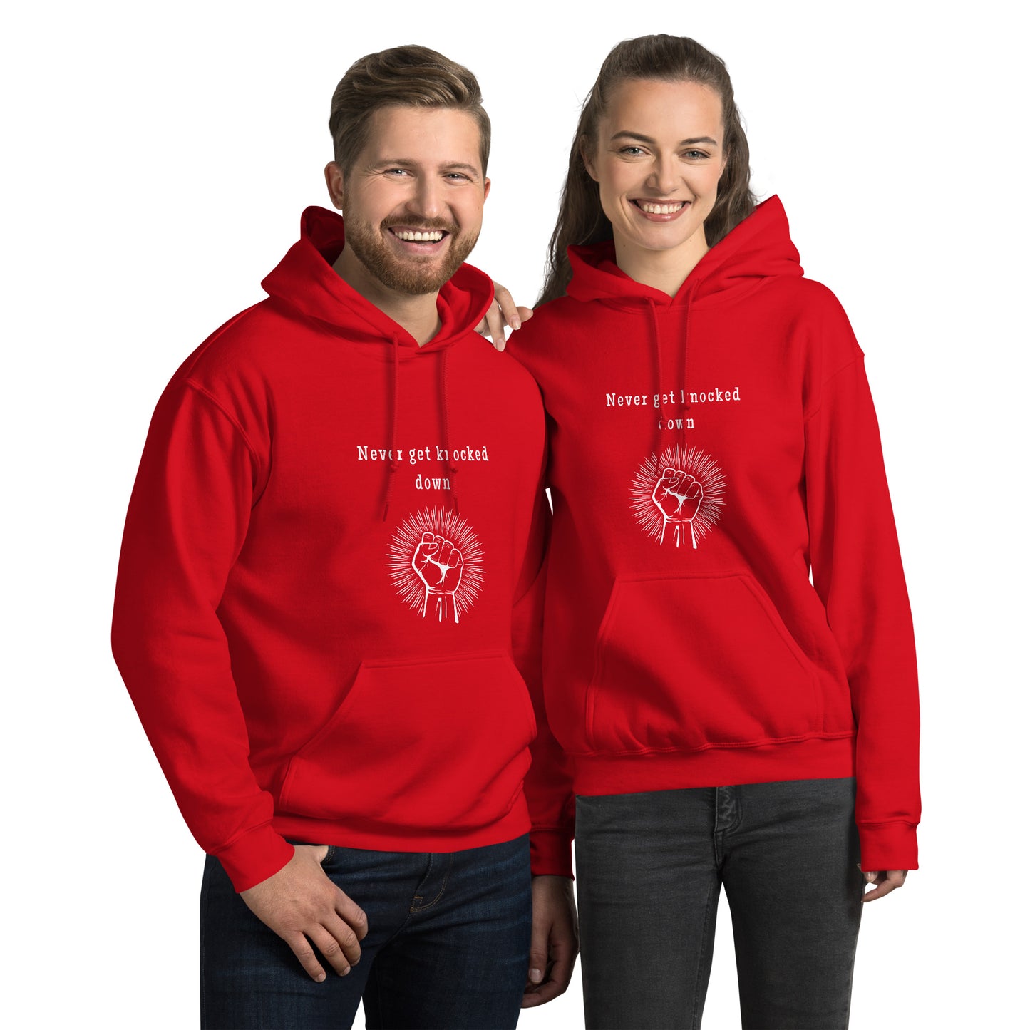 Never Get Knocked Down Unisex Hoodie by EraofInk