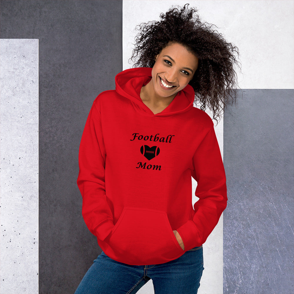 Football Mom Proud Mom of Football Player Unisex Hoodie by EraofInk