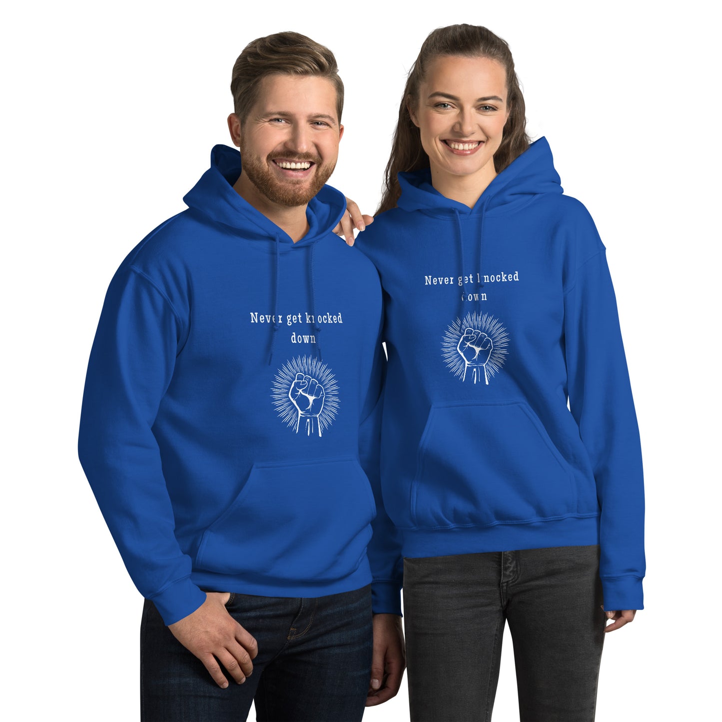Never Get Knocked Down Unisex Hoodie by EraofInk