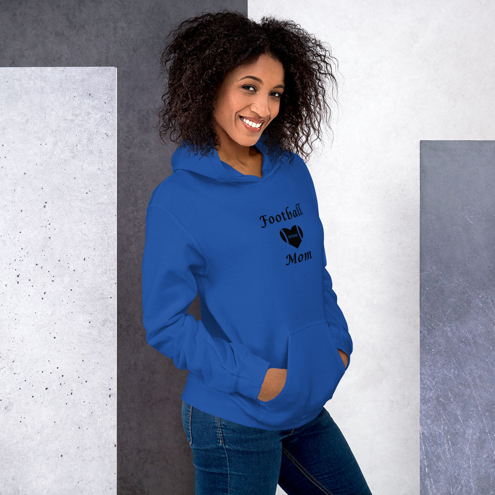 Football Mom Proud Mom of Football Player Unisex Hoodie by EraofInk