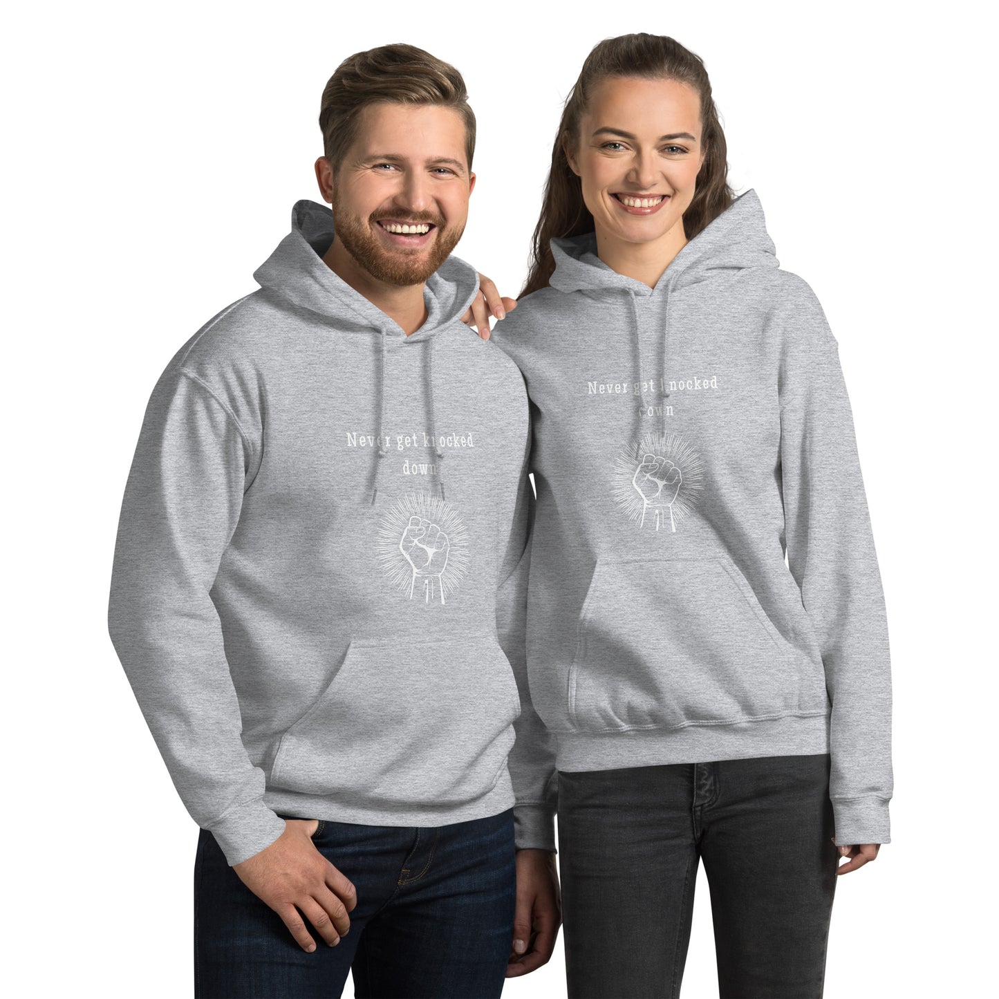 Never Get Knocked Down Unisex Hoodie by EraofInk